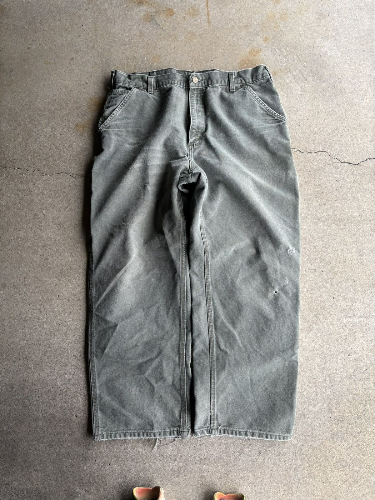 Carhartt Vintage Forrest Carhartt Green Baggy Wide Single Knee Pants Size US 38 / EU 54 - 2 Thumbnail