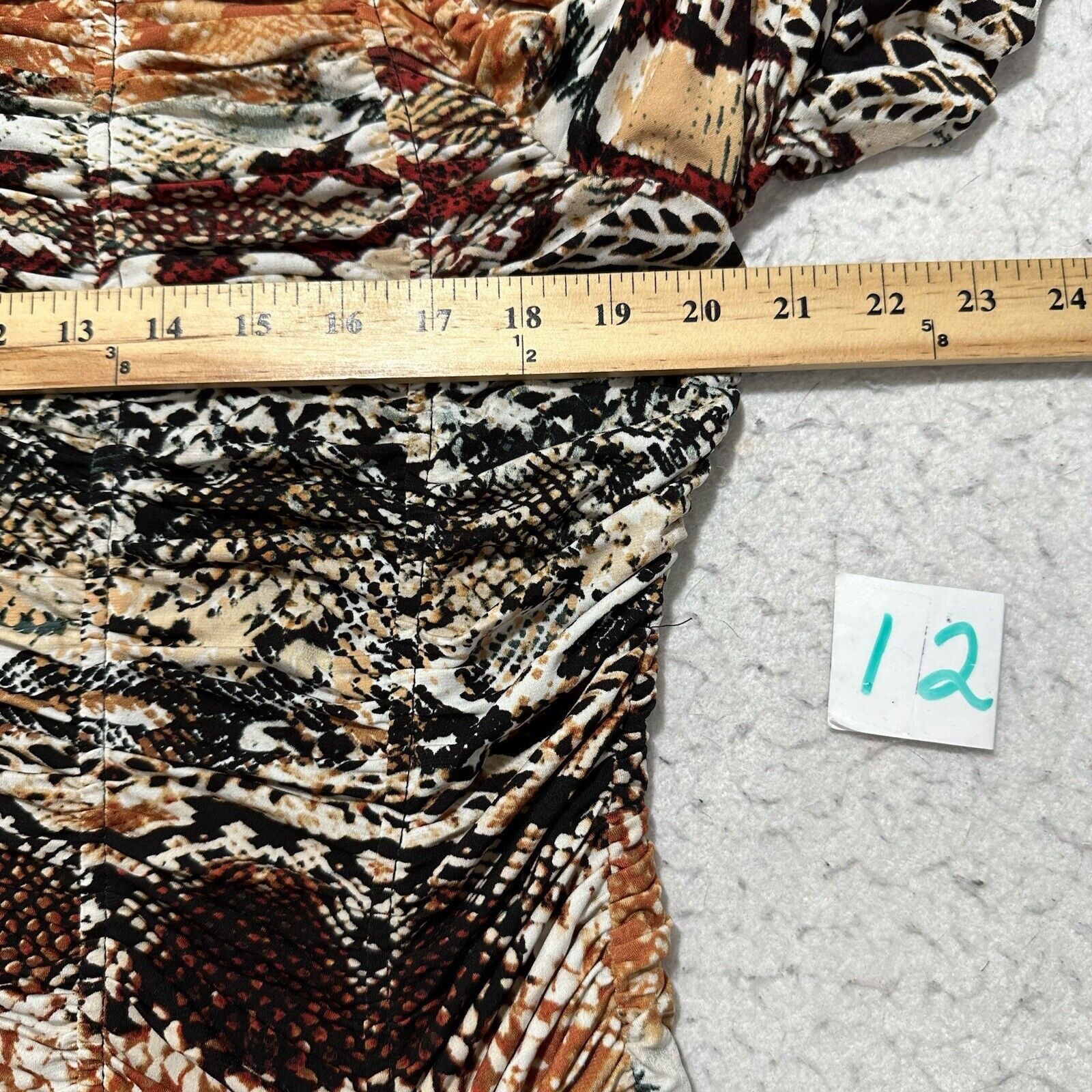 Chicos Chico's 2 Large Animal Snakeskin Ruched Sweatshirt Jacket Size L / US 10 / IT 46 - 7 Thumbnail