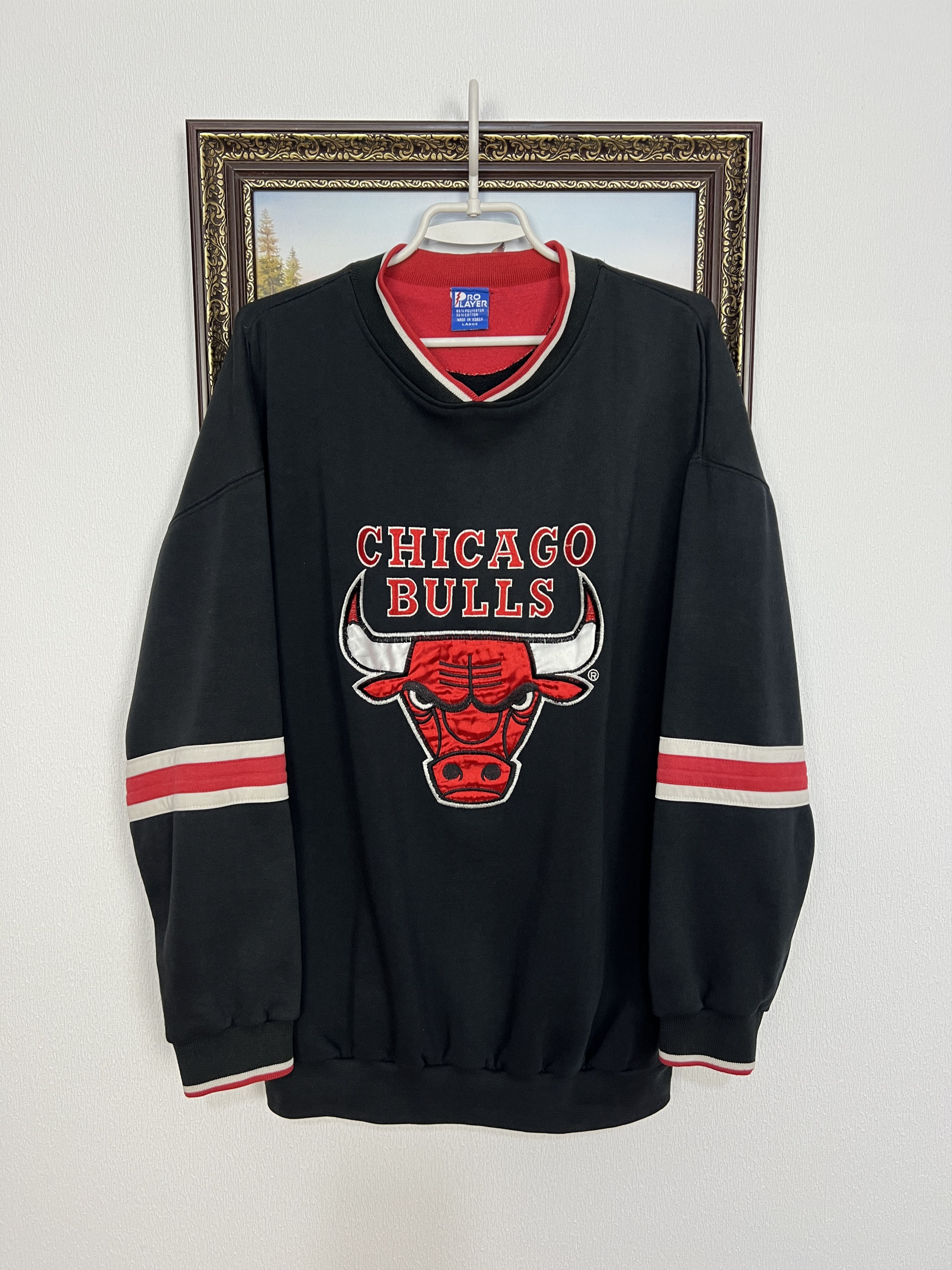 Pro Player Vintage 90's Chicago Bulls NBA Big Logo Sweatshirt Crewneck Size US L / EU 52-54 / 3 - 1 Thumbnail