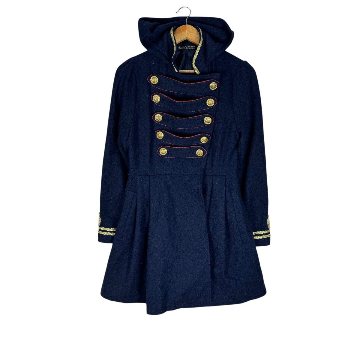 Japanese Brand 🌟HELL CAT PUNKS HOODIE NAPOLEON JACKET Size M / US 6-8 / IT 42-44 - 2 Thumbnail