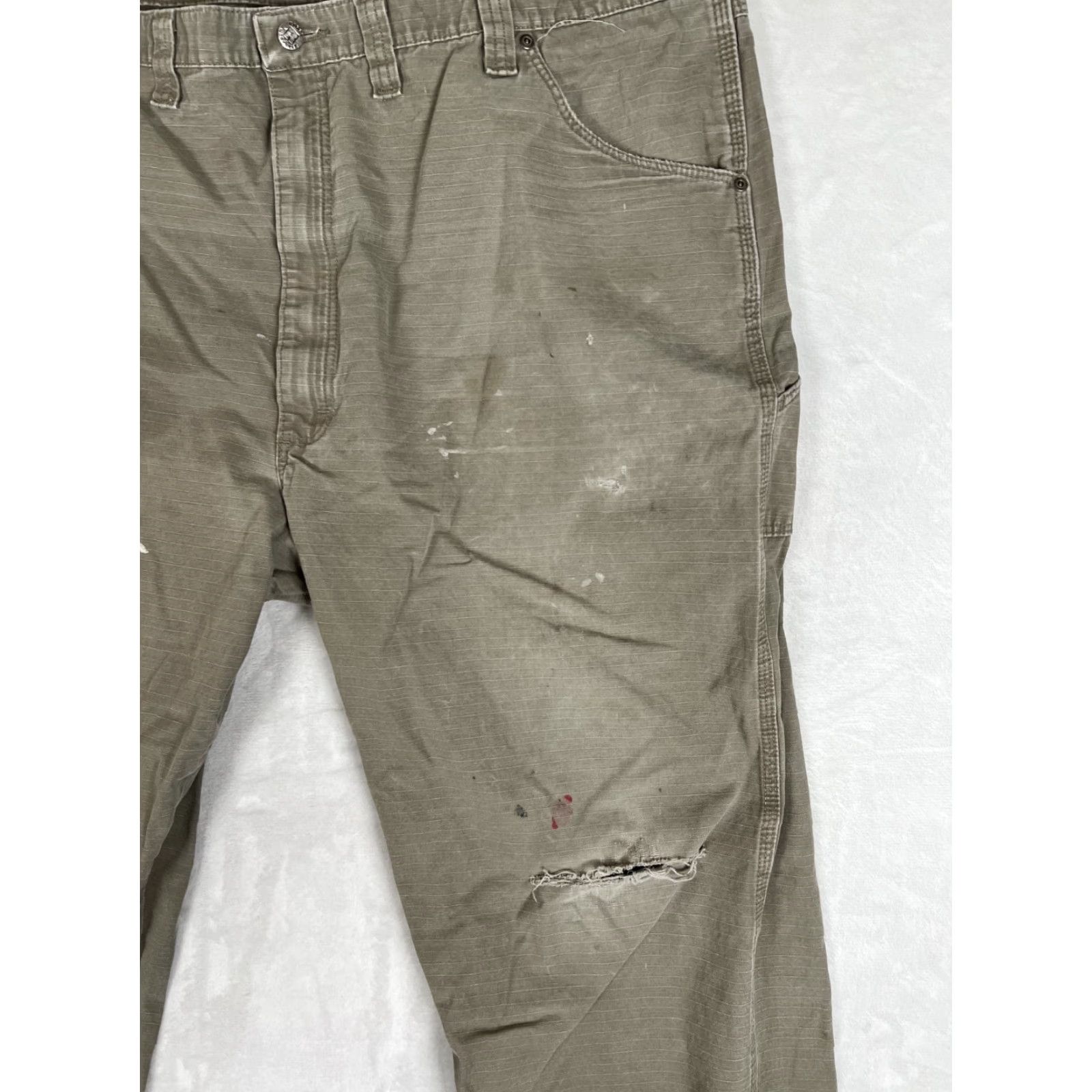 Wrangler Wrangler Riggs Workwear Pants Mens 44x34 Green Carpenter Utility Ripstop Read Size US 44 / EU 60 - 3 Thumbnail