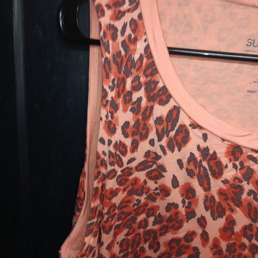 Torrid Torrid, leopard print tank top, orange & black, nwot, 2x Size XL / US 12-14 / IT 48-50 - 3 Thumbnail