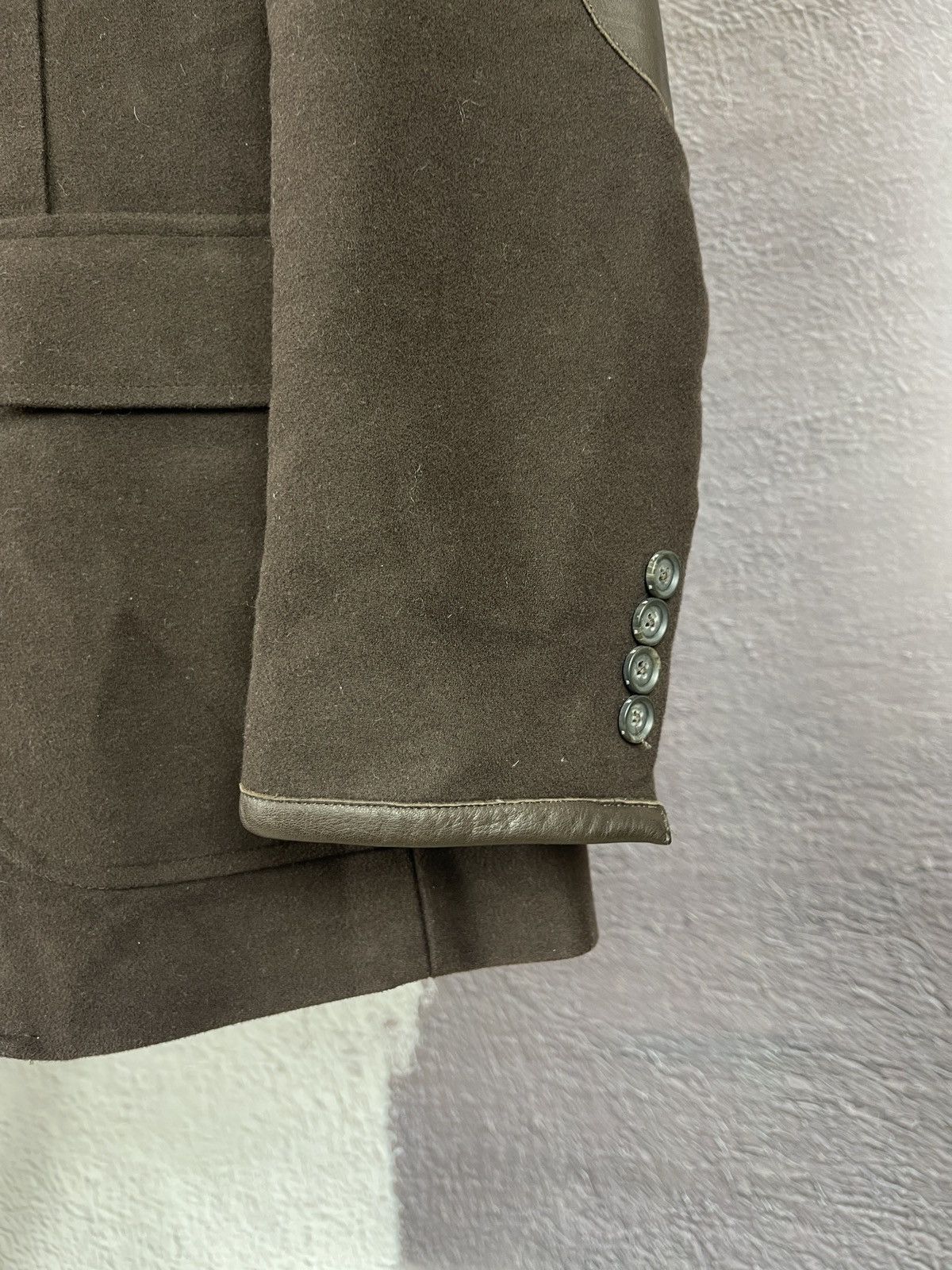 Polo Ralph Lauren Vintage Polo Ralph Lauren Brown Cotton Blazer Leather Elbows Size 40R - 6 Thumbnail