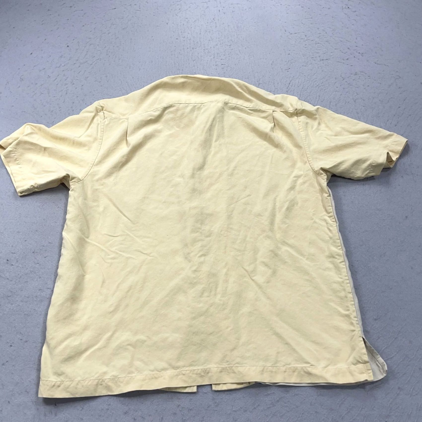 Nat Nast Nat Nast Luxury Originals Shirt Mens Medium Yellow Silk Vintage 90s All Seasons Casual Short Sleeve Button-Up Collared 90s Mens (Yellow) Size US M / EU 48-50 / 2 - 7 Thumbnail