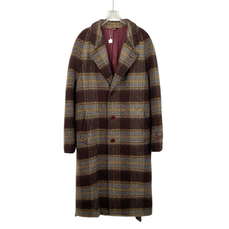 Gucci Gucci Color-blocked plaid wool lapel single-breasted belt c Size US M / EU 48-50 / 2 - 1 Thumbnail