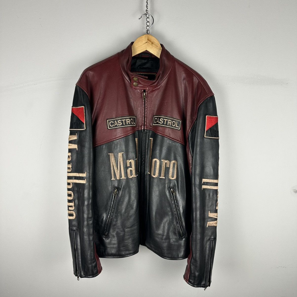 Marlboro Vintage Rare Marlboro Racing Leather Jacket Brando Size US XXL / EU 58 / 5 - 1 Thumbnail