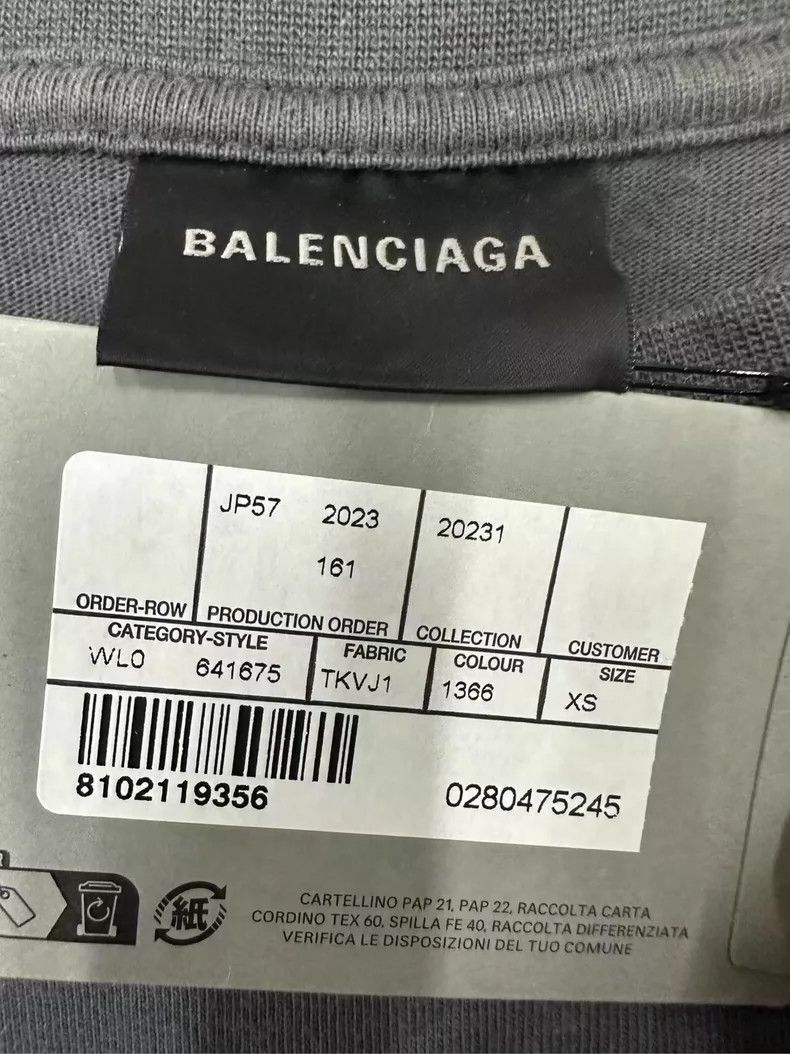 Balenciaga Balenciaga Solid monogram embroidered crew neck short slee Size US XS / EU 42 / 0 - 4 Thumbnail
