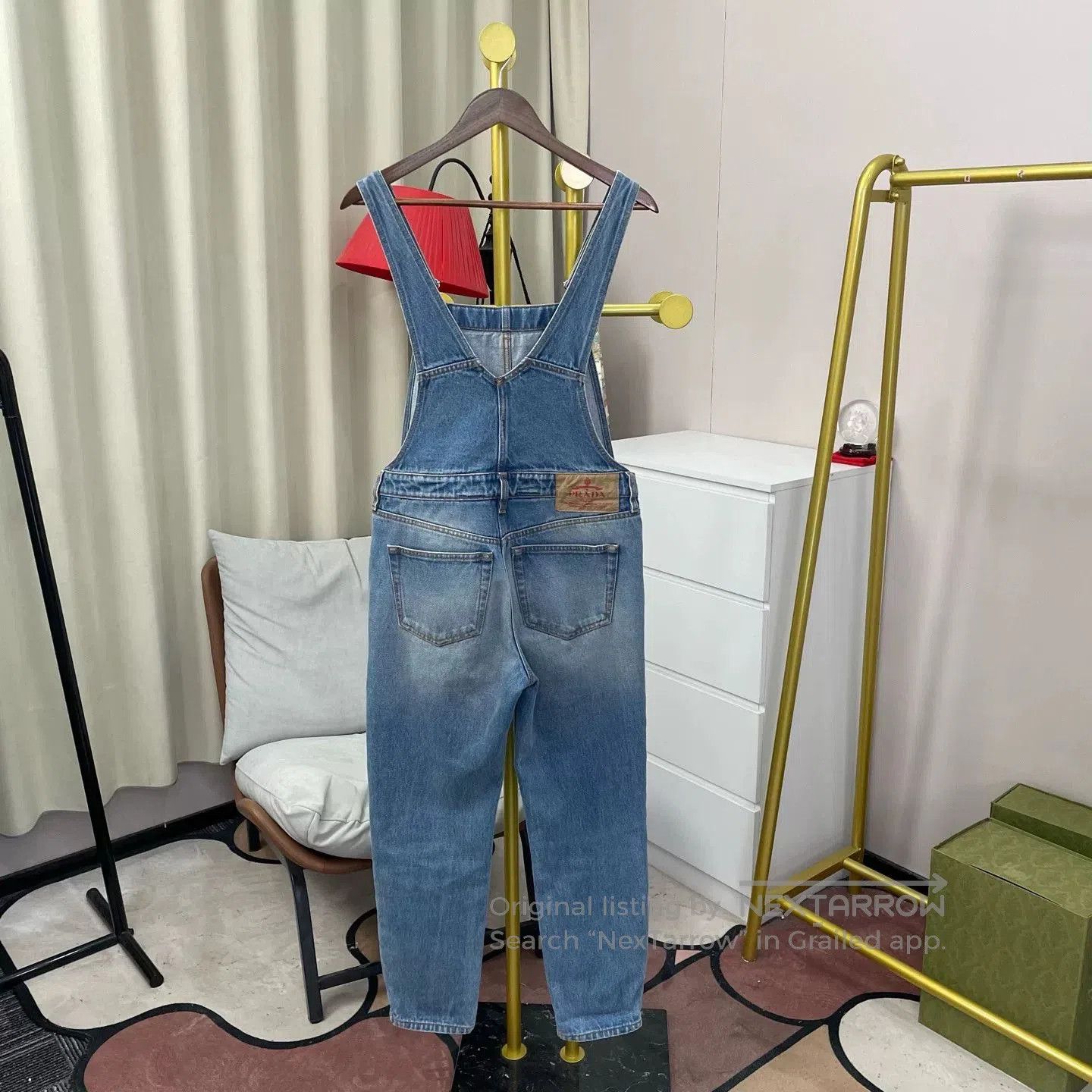 Prada Prada Denim Overalls with Triangle Logo. Size US 38 / EU 54 - 2 Thumbnail