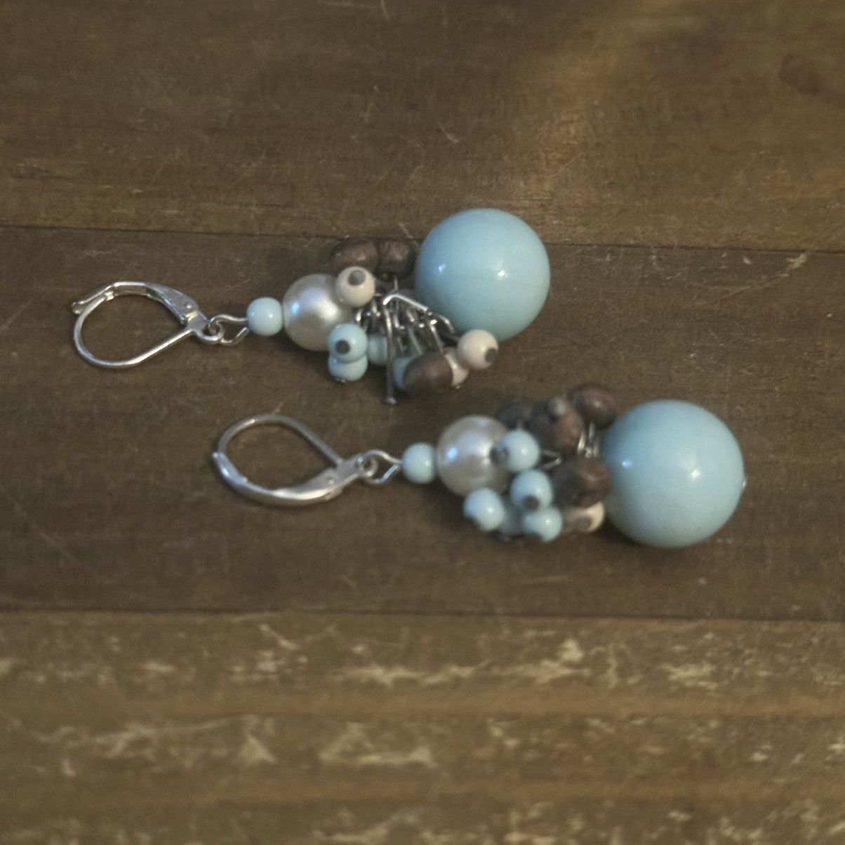 Other Light blue cluster bead dangle earrings Size ONE SIZE - 3 Thumbnail