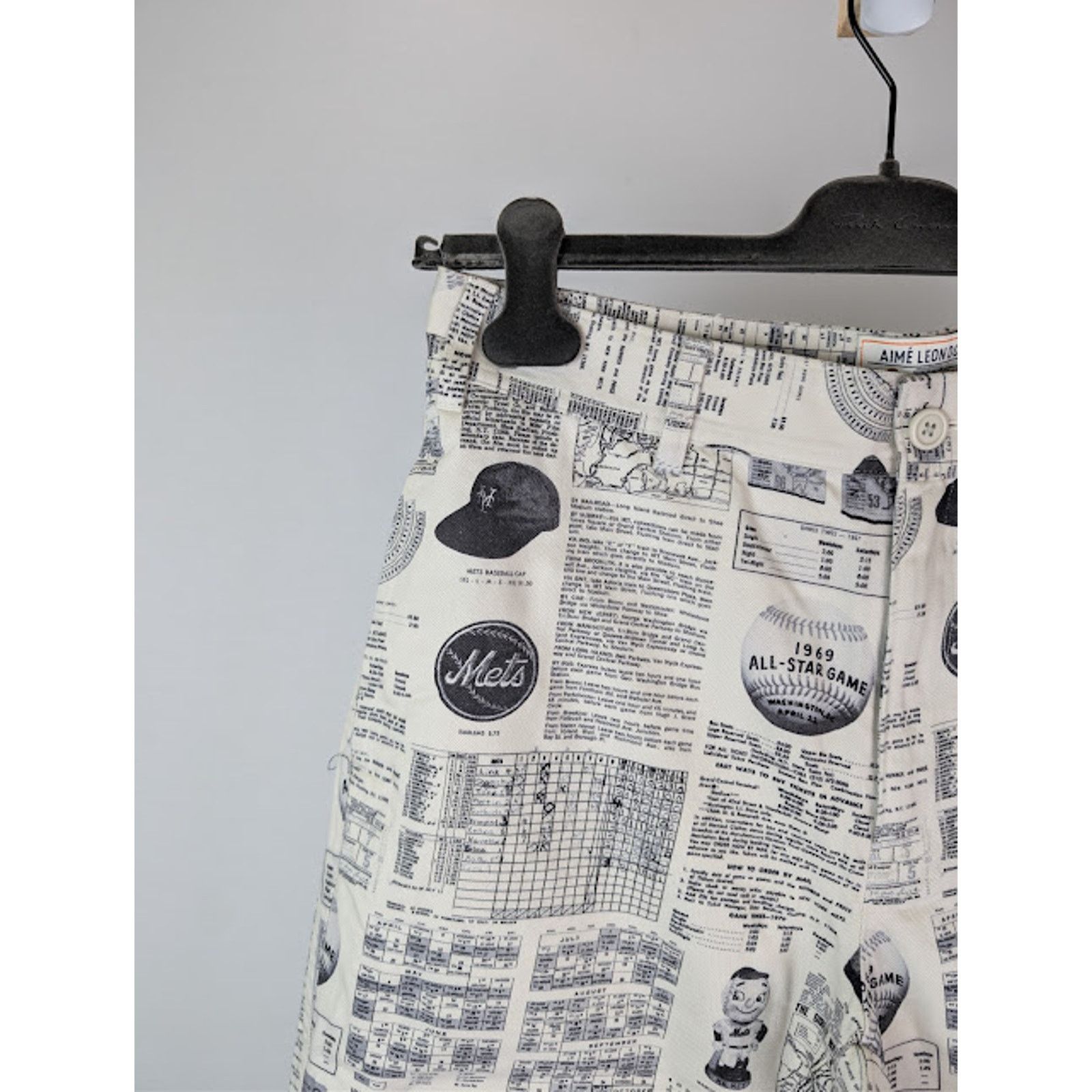 Aime Leon Dore o1rshd1 Mets Printed Chino Pant in Black / White Size US 34 / EU 50 - 6 Thumbnail