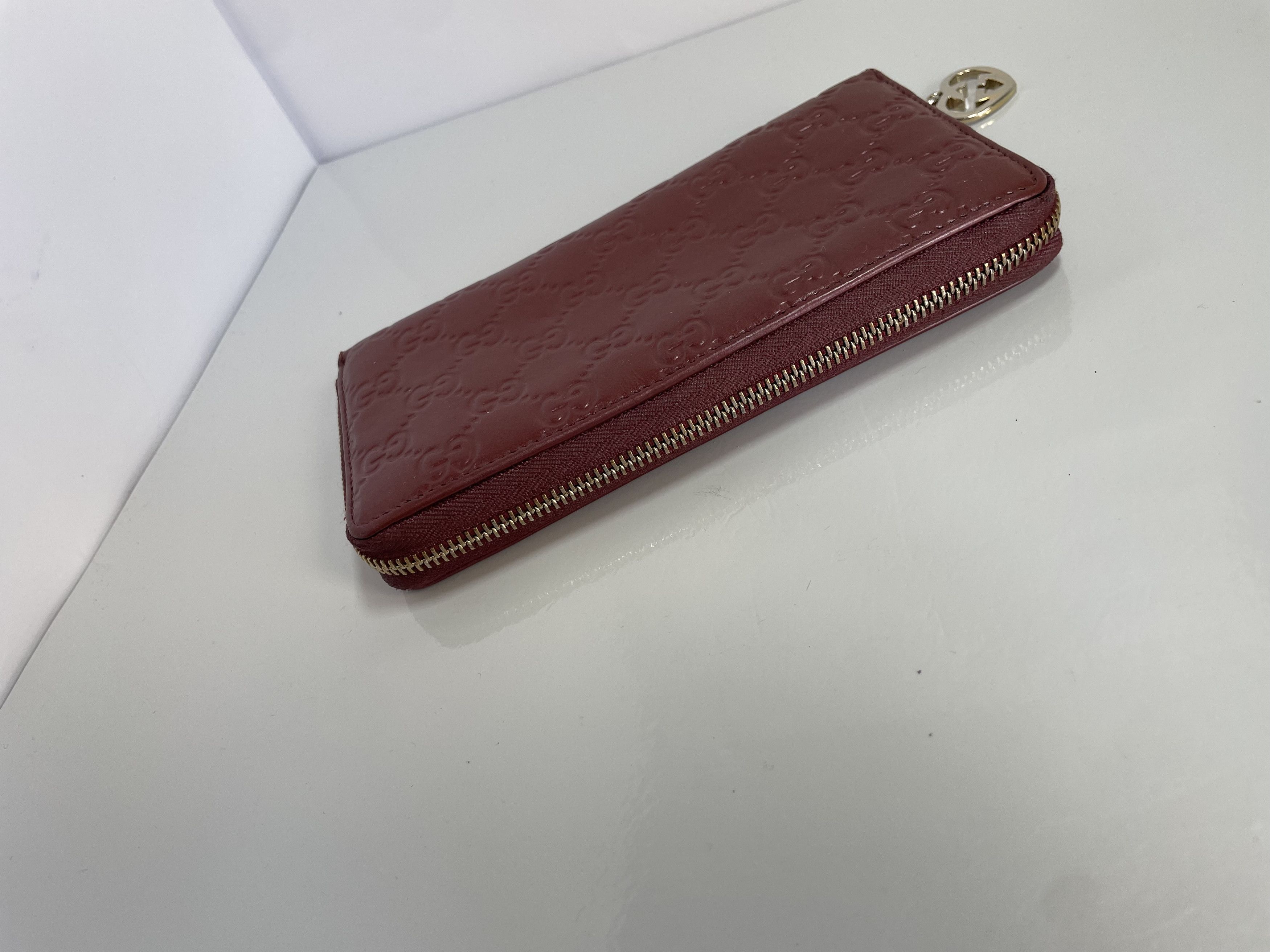 Gucci Gucci leather wallet in bordeaux Size ONE SIZE - 3 Thumbnail