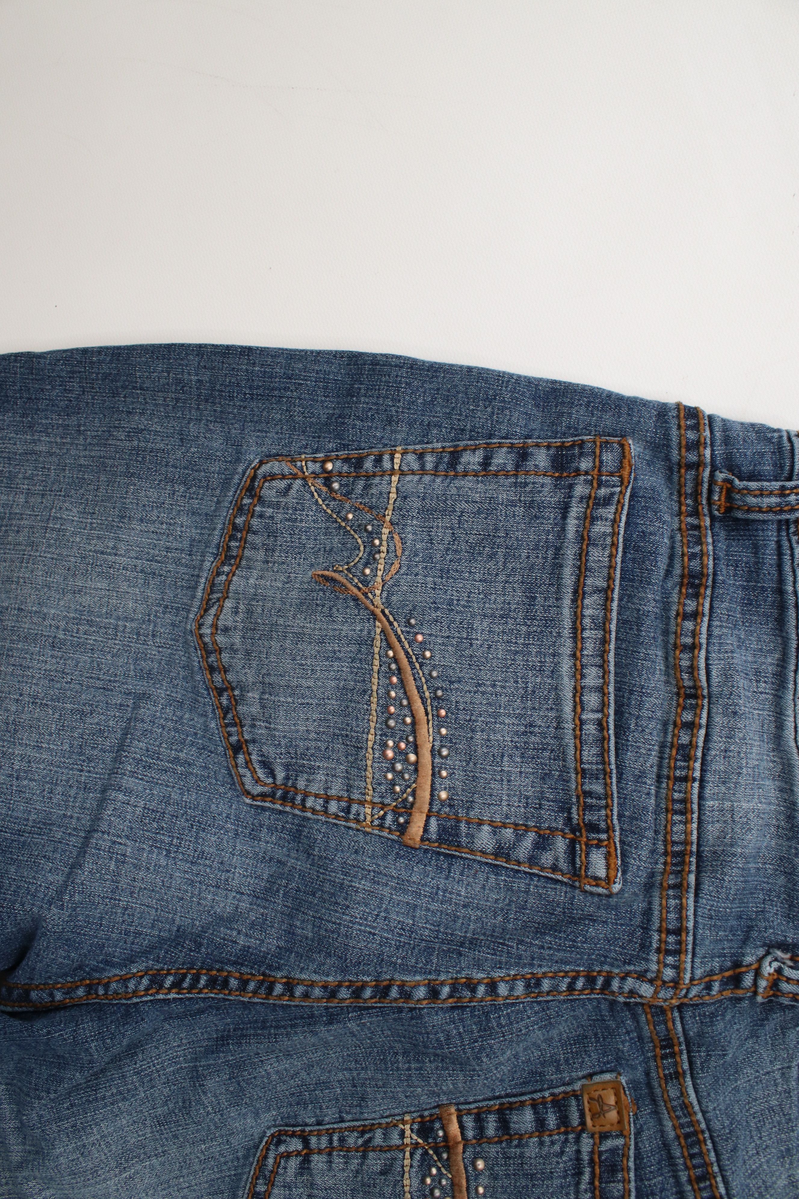 Vintage Vintage Y2K Streetwear Stretch Flared Denim Jeans Blue Size 28" / US 6 / IT 42 - 14 Thumbnail