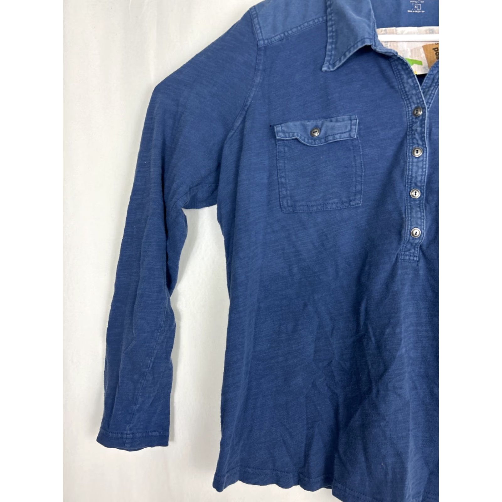 Eddie Bauer Eddie Bauer Shirt Womens XL Blue Linen Cotton Long Sleeve 1/4 Button Up Size XL / US 12-14 / IT 48-50 - 2 Thumbnail