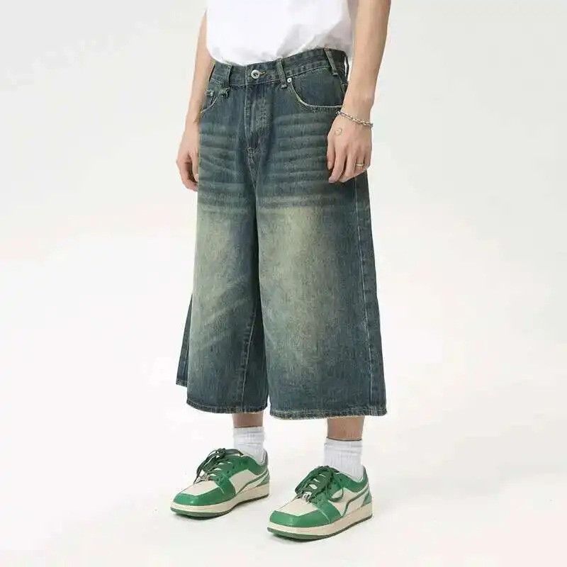 Japanese Brand Retro Blue High Street Calf-Length Denim Size US 32 / EU 48 - 2 Thumbnail