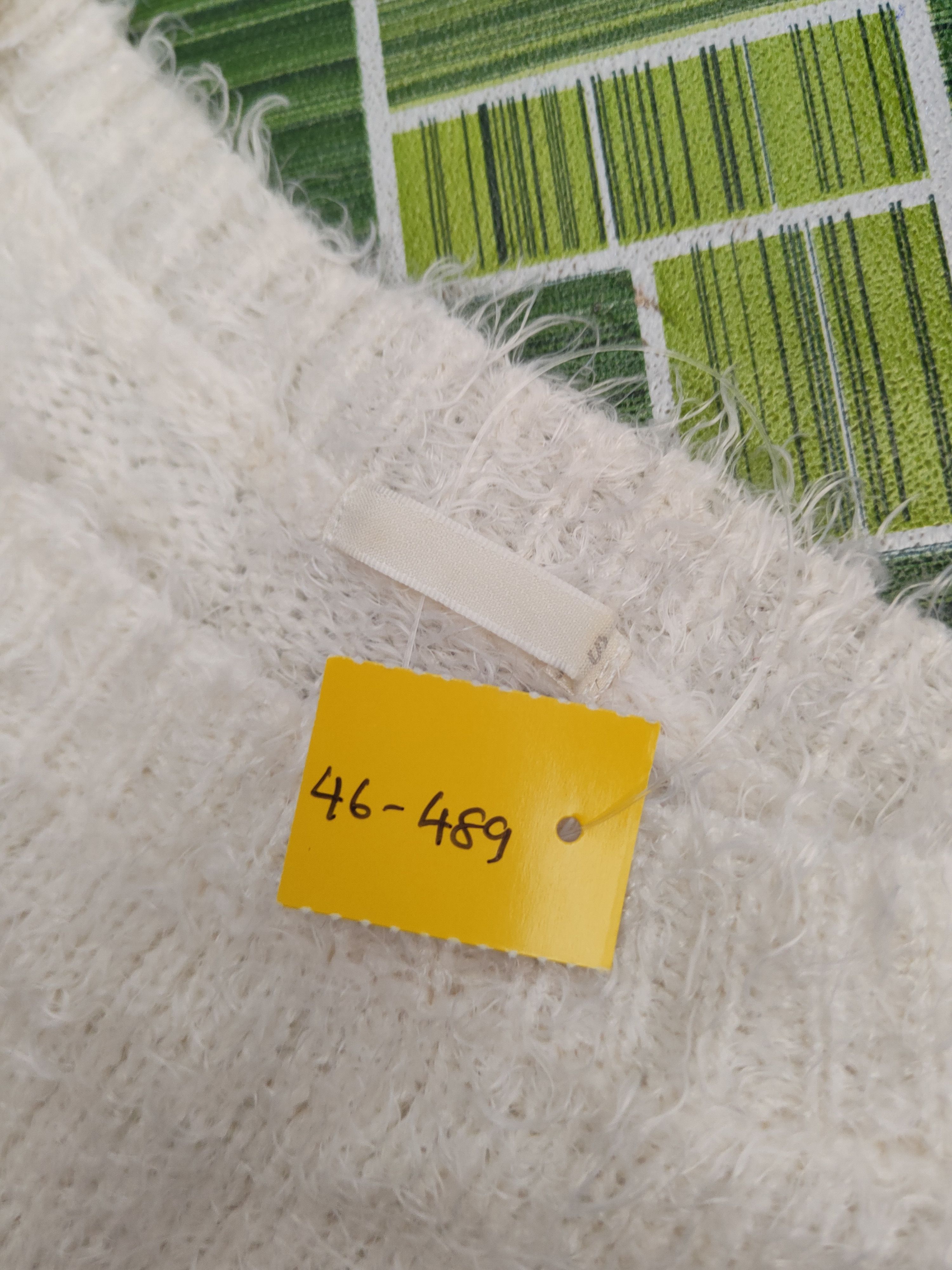 GU DL GU Ivory Fur shaggy Mohair Knitwear #46-489 Size S / US 4 / IT 40 - 12 Thumbnail