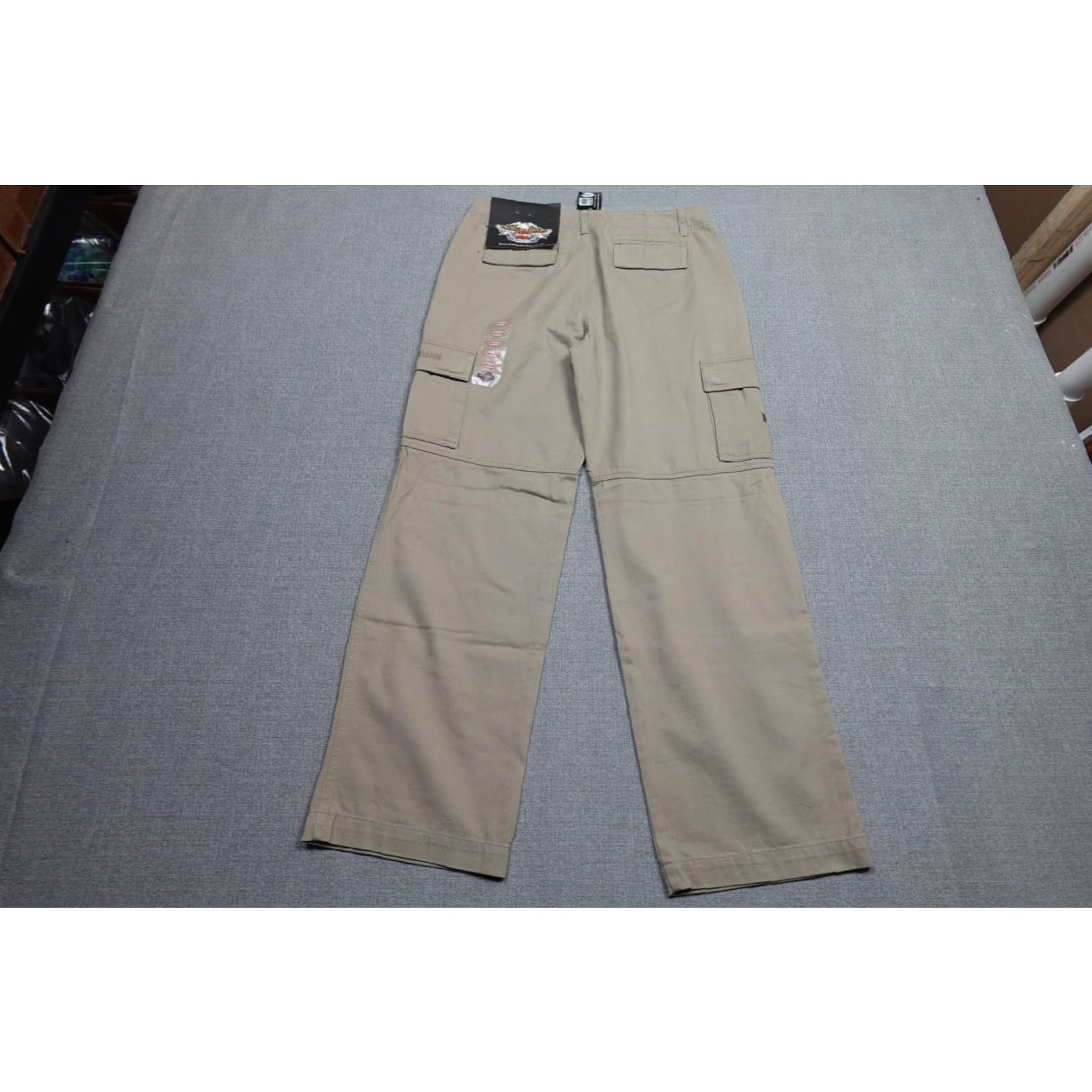 Harley Davidson VINTAGE Harley-Davidson Cargo Pants Men 32x32 Beige Biker Motorcycle Outdoor NWT Size US 32 / EU 48 - 5 Thumbnail