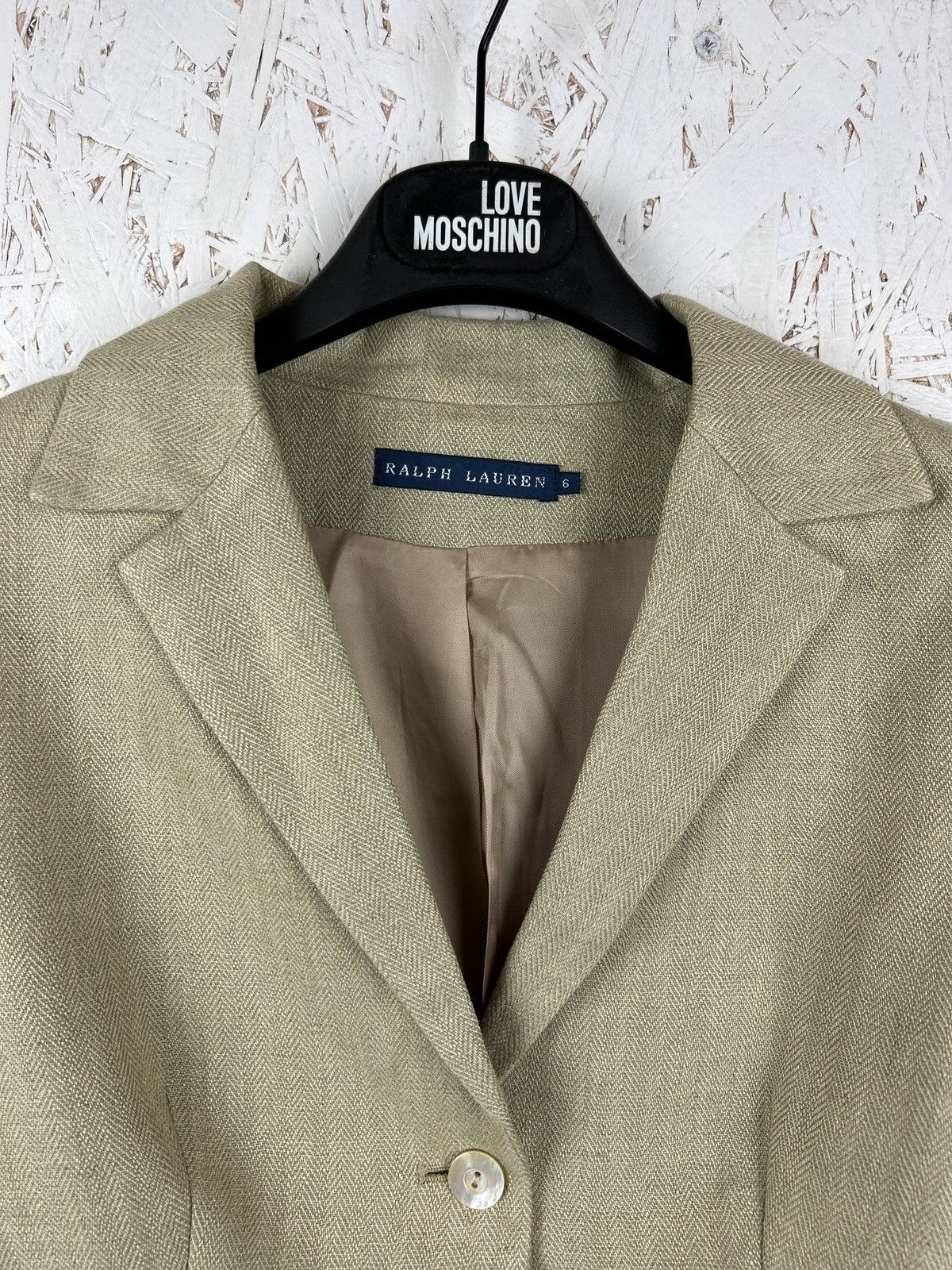 Ralph Lauren Ralph Lauren Womens Linen Lino Blazer In Beige Size 6 Size M / US 6-8 / IT 42-44 - 2 Thumbnail