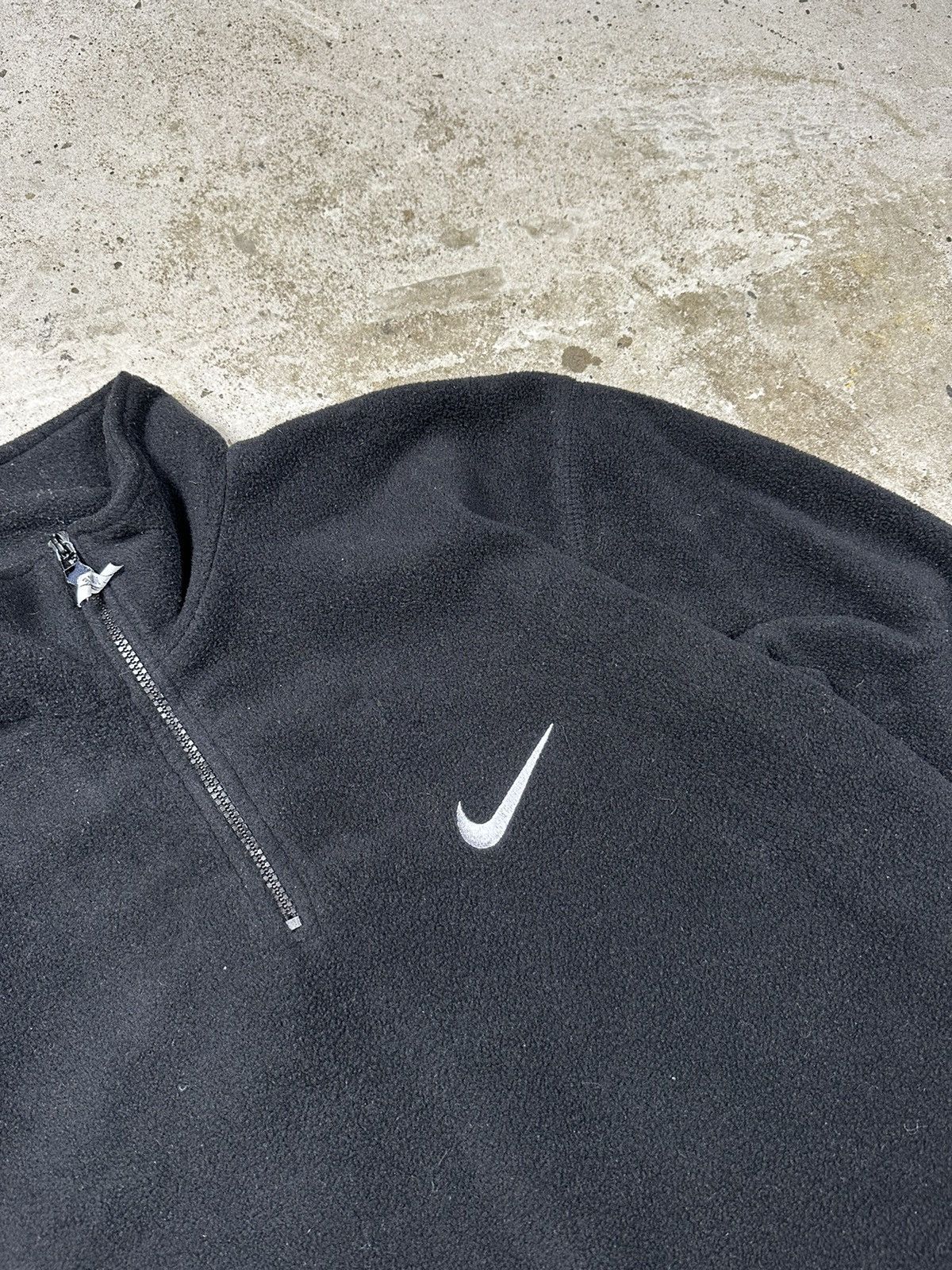 Nike ‼️ Vintage 90s Nike Fleece Big Swoosh 1/4 Zip Sweatshirt Boot Size US L / EU 52-54 / 3 - 3 Thumbnail