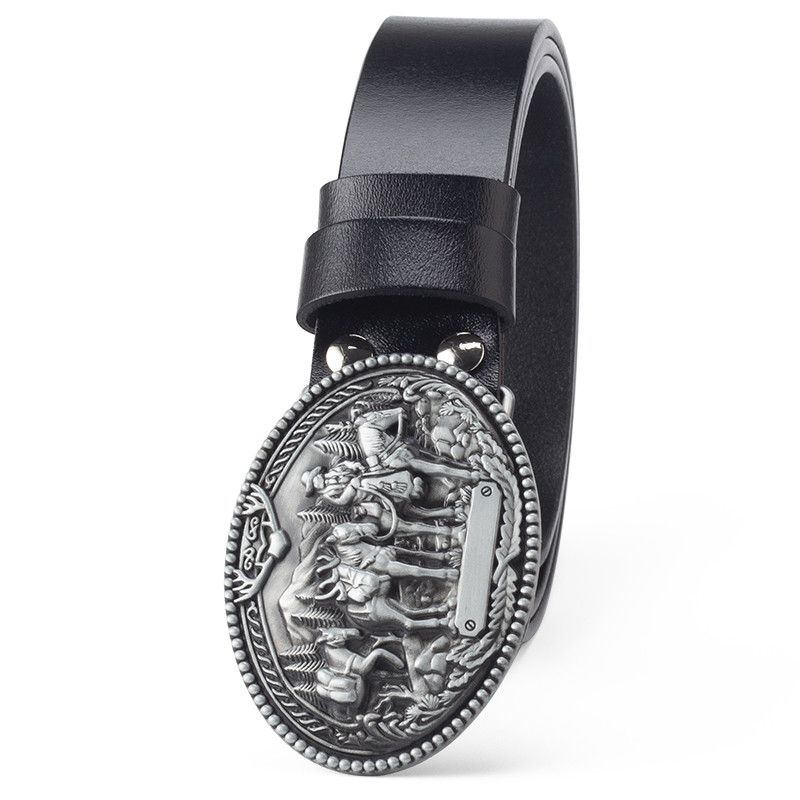Designer Modern Vintage Belt Riveted Belts Menswear Accessories Size ONE SIZE - 3 Thumbnail
