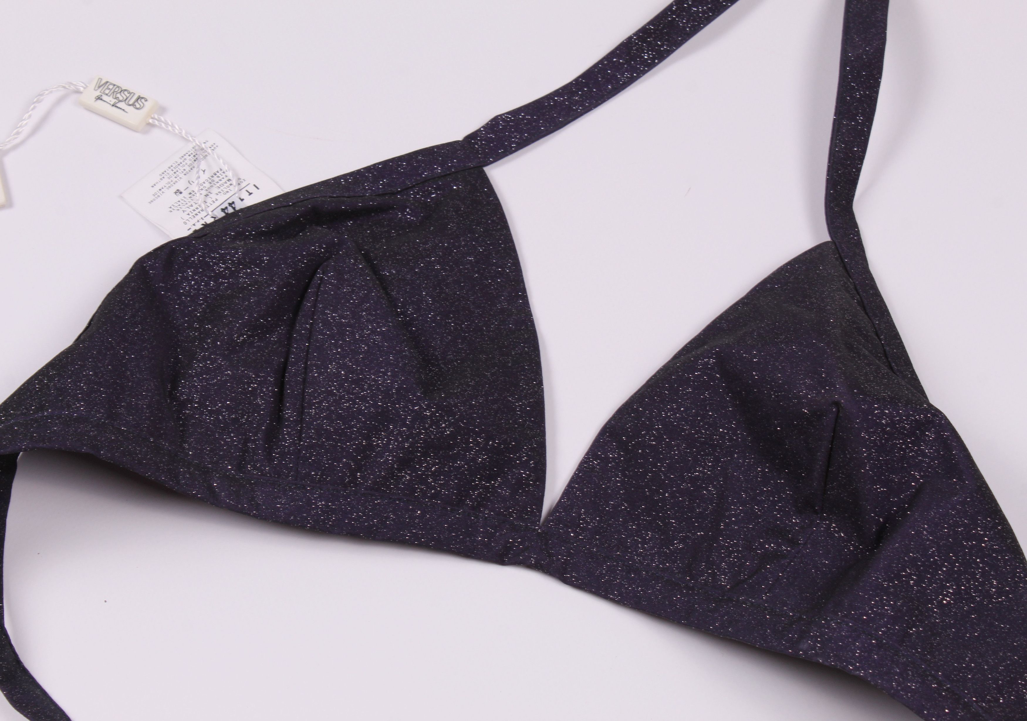 Versace × Versus Vintage 90's Versus Gianni Versace Glitter Bra Top Size ONE SIZE - 2 Thumbnail