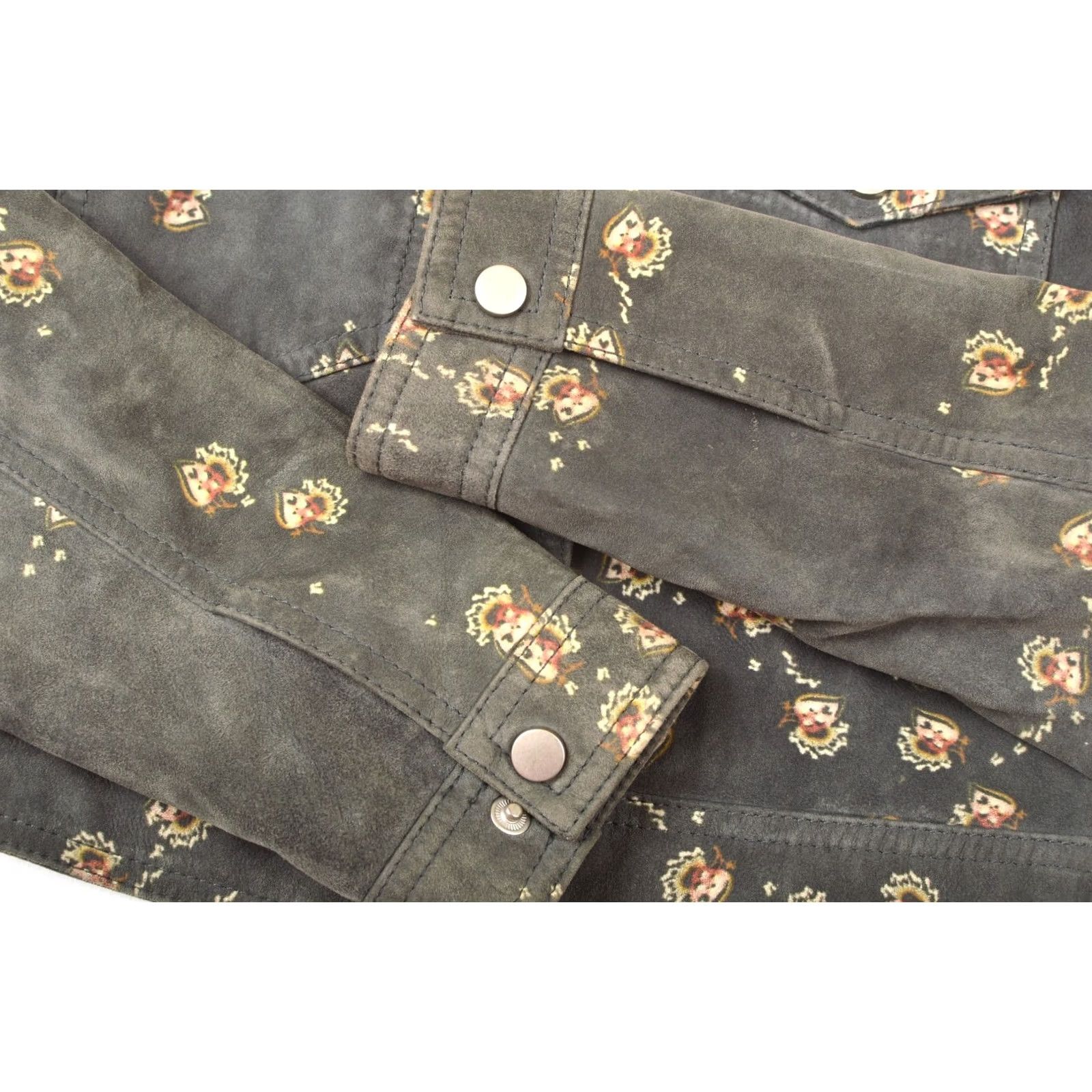 Allsaints VINTAGE AllSaints W's Fraise Lamb Leather Biker Jacket XS? 34 2 Gray Womens Size XS / US 0-2 / IT 36-38 - 4 Thumbnail