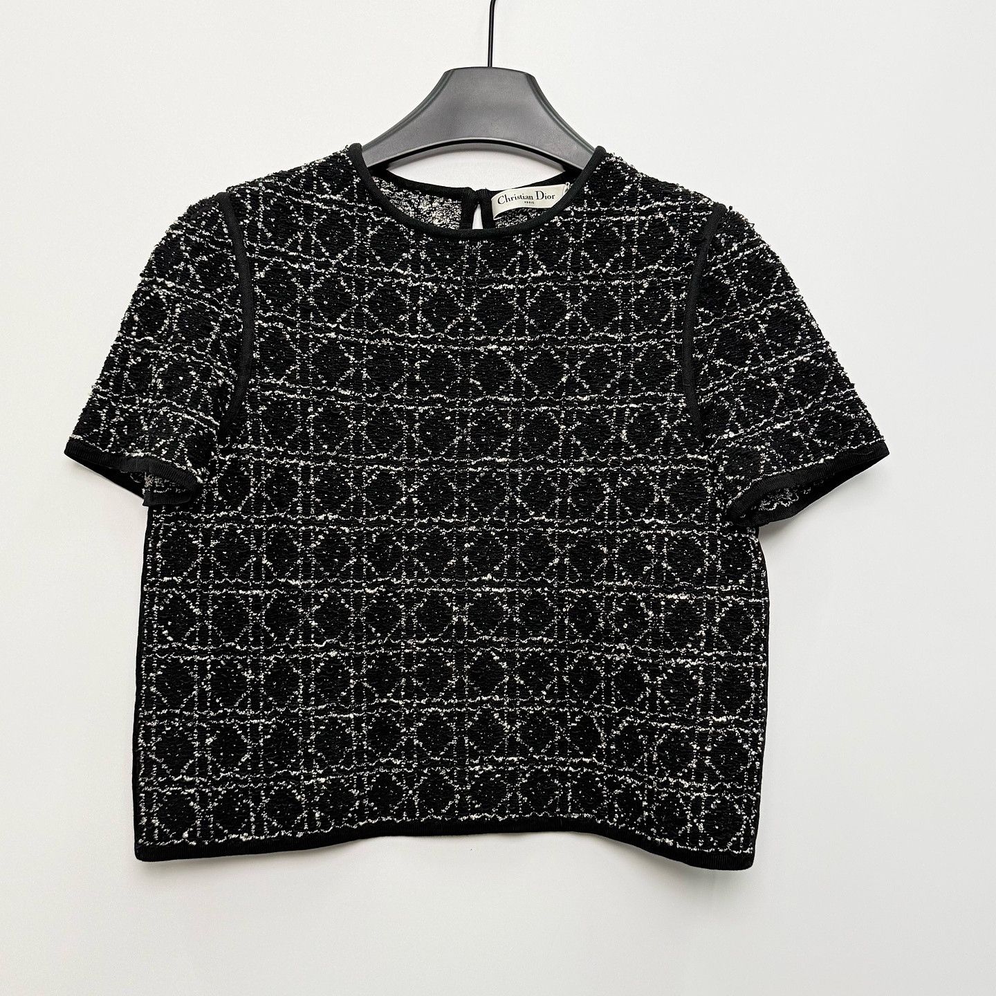 Dior Dior Cannage Tweed Knit Top Size 38 Size S / US 4 / IT 40 - 1 Thumbnail