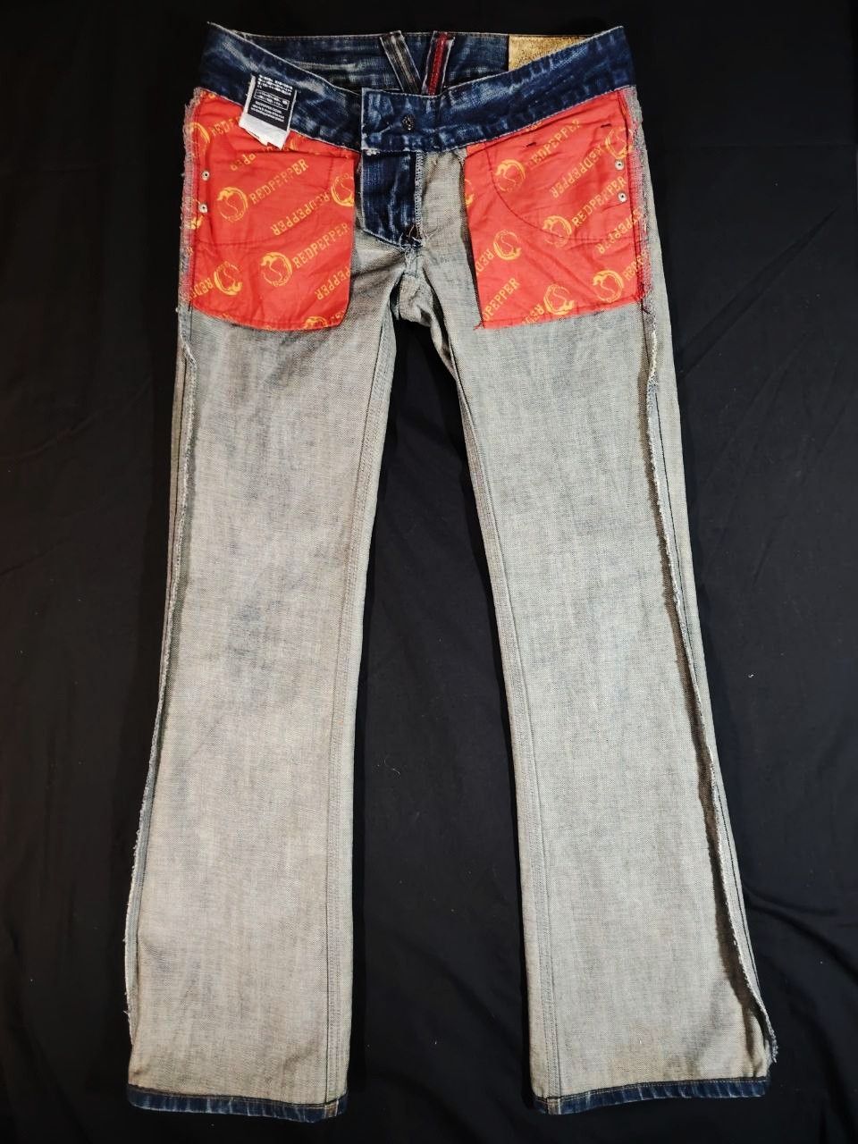 Japanese Brand Red Pepper Y2K Flare Distressed Jeans W30 (25) Size US 30 / EU 46 - 8 Thumbnail