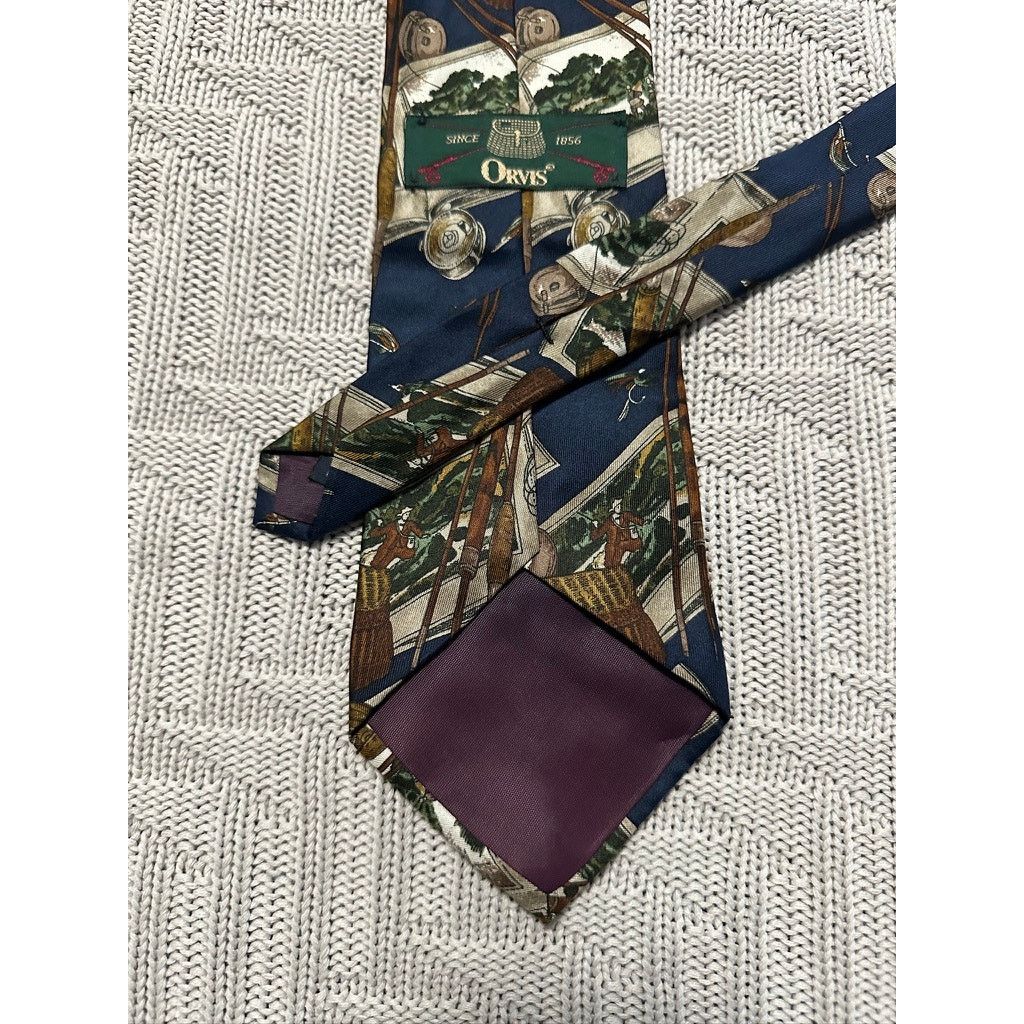 Orvis Vintage Orvis fishing novelty silk tie Size ONE SIZE - 3 Thumbnail
