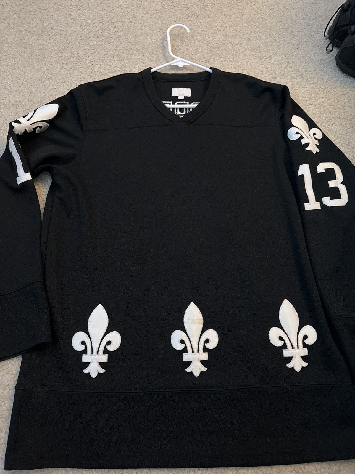 image of Supreme Le Fleur Jersey Used Large in Black, Men's