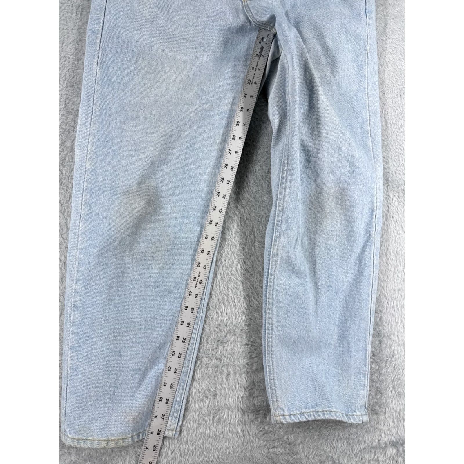 Lee VINTAGE Lee Jeans Adult 36 Blue Denim Straight Leg 5-Pocket Cotton Light Wash 28in Inseam Men Size US 36 / EU 52 - 7 Thumbnail