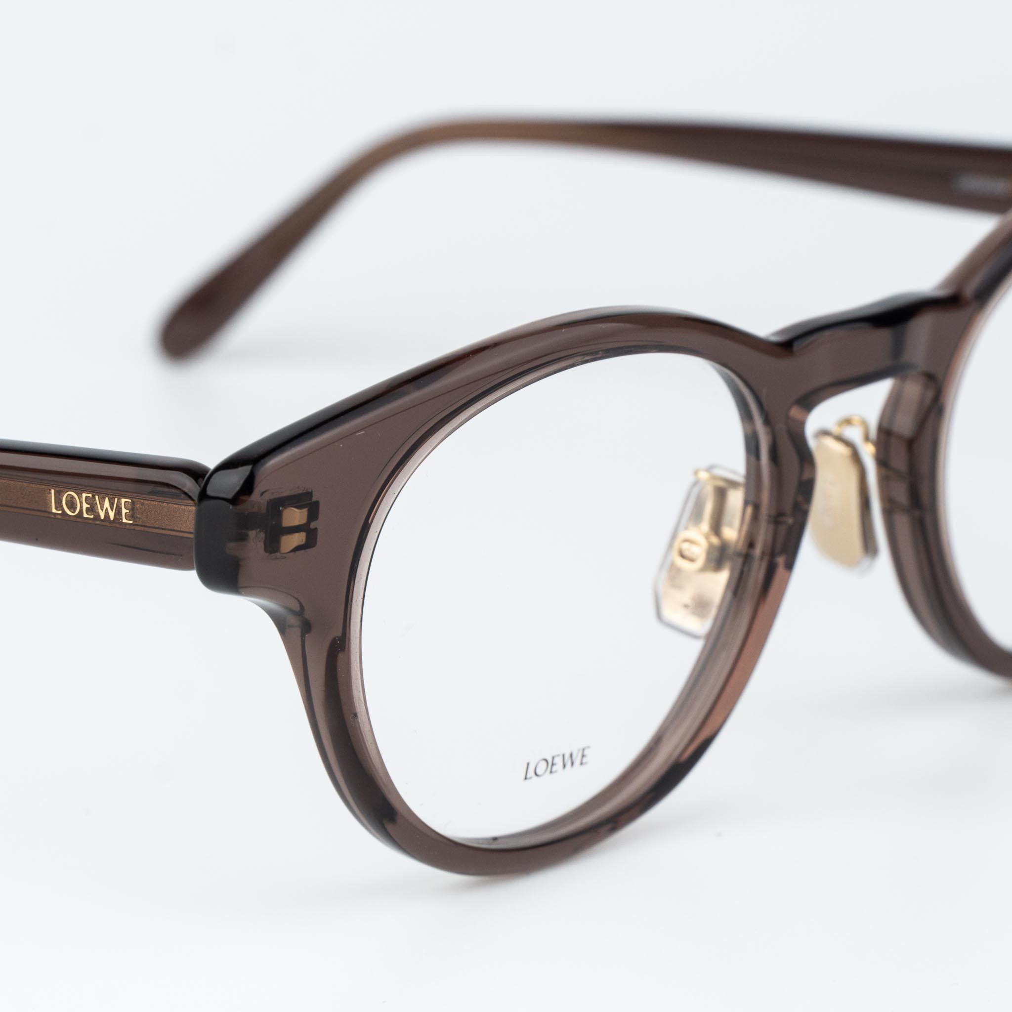 Loewe Loewe Men Eyeglasses Brown Round LW50085F 050 NEW AUTHENTIC Size ONE SIZE - 6 Thumbnail