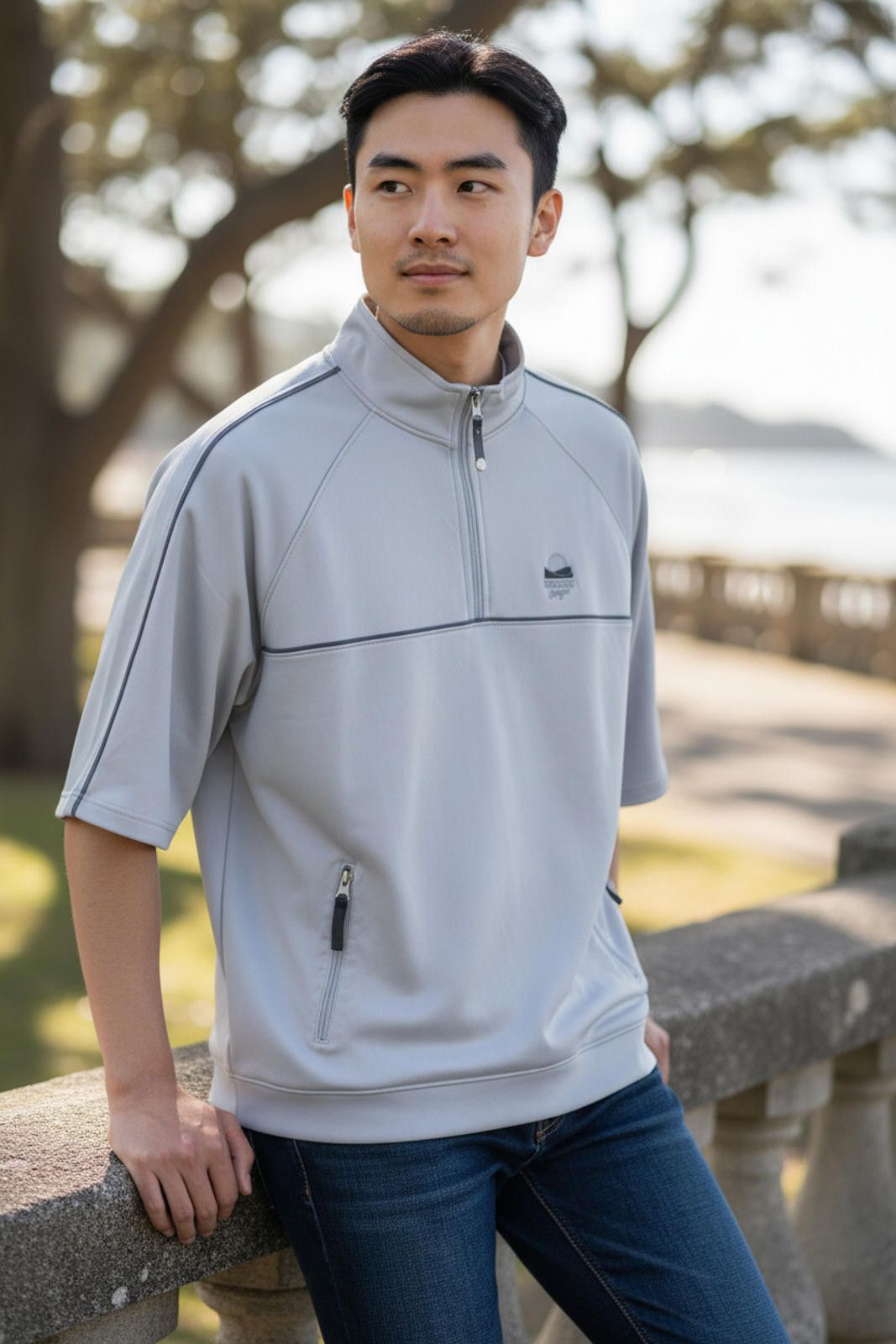 Other Sunice Men's Gray Half-Zip Pullover Sweatshirt Size US L / EU 52-54 / 3 - 1 Thumbnail