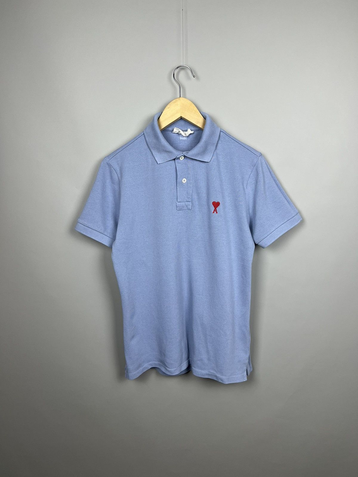 AMI AMI de Coeur Polo Shirt M Baby Blue Basic Japanese Paris y2k Size US XS / EU 42 / 0 - 1 Thumbnail
