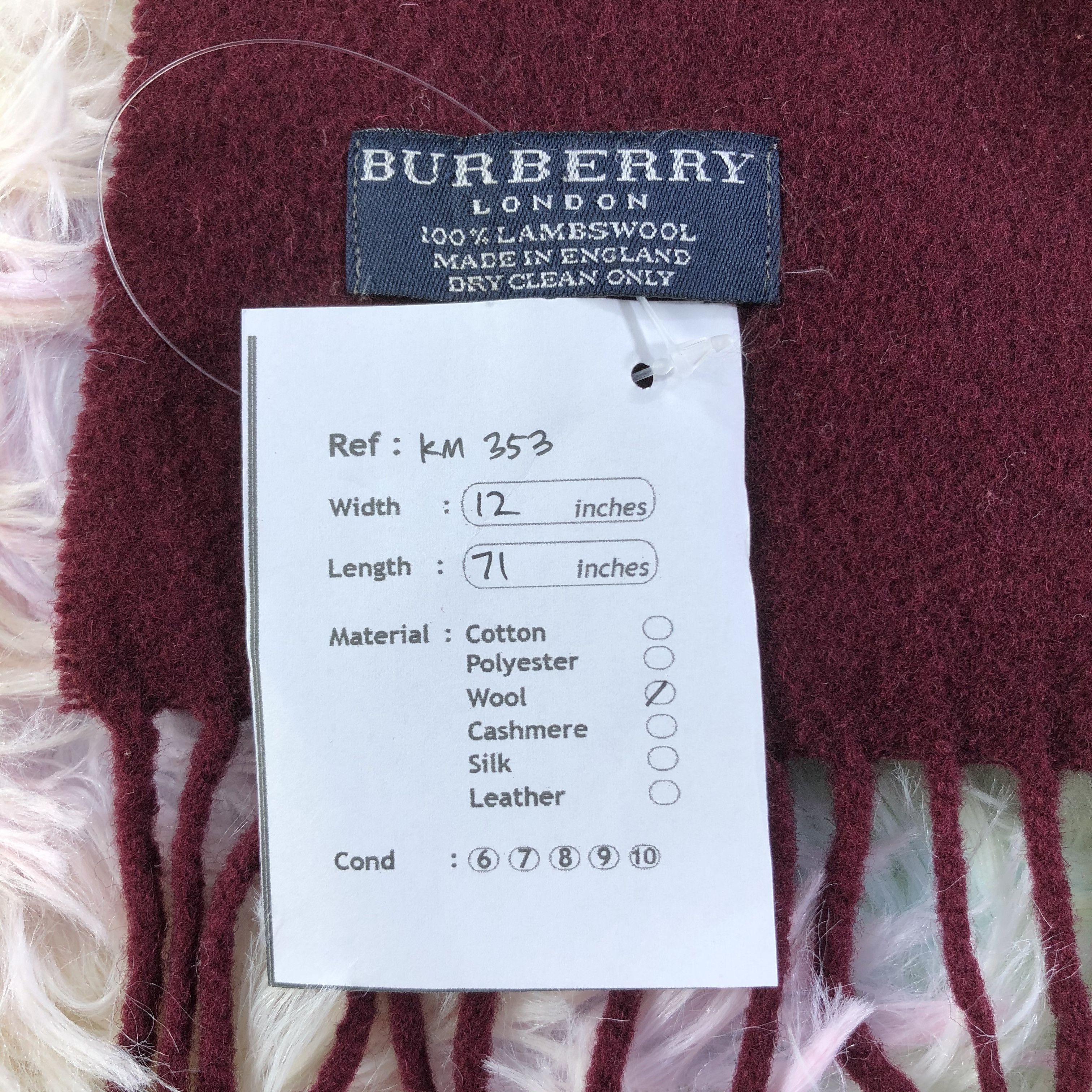 Burberry × Vintage Burberry Scarf / Muffler / Neckwear - KM353 Size ONE SIZE - 7 Thumbnail