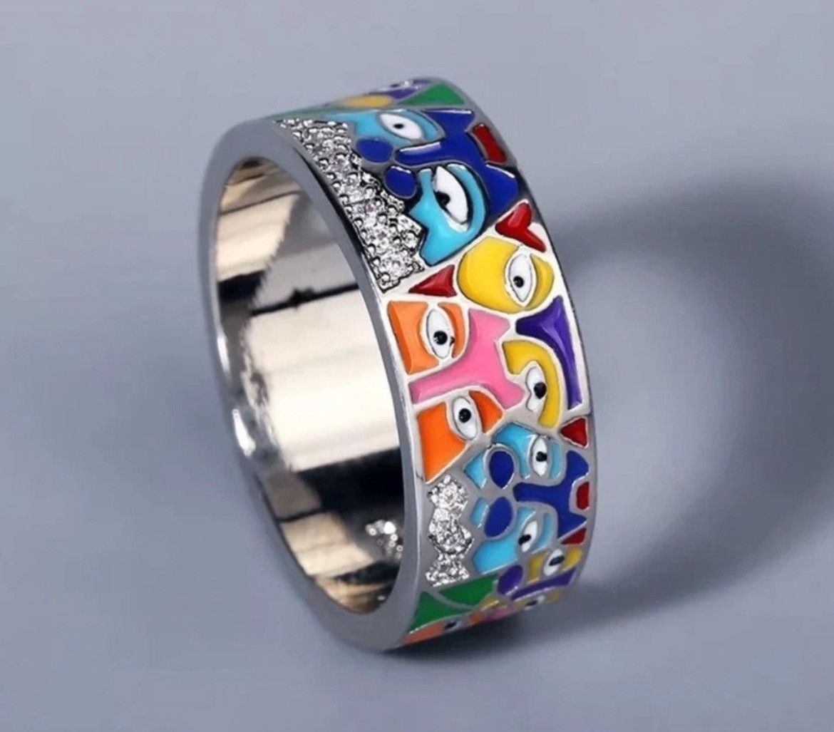 Japanese Brand × Jewelry × Vintage Creative Handmade Enamel Craft Ring Size ONE SIZE - 3 Thumbnail