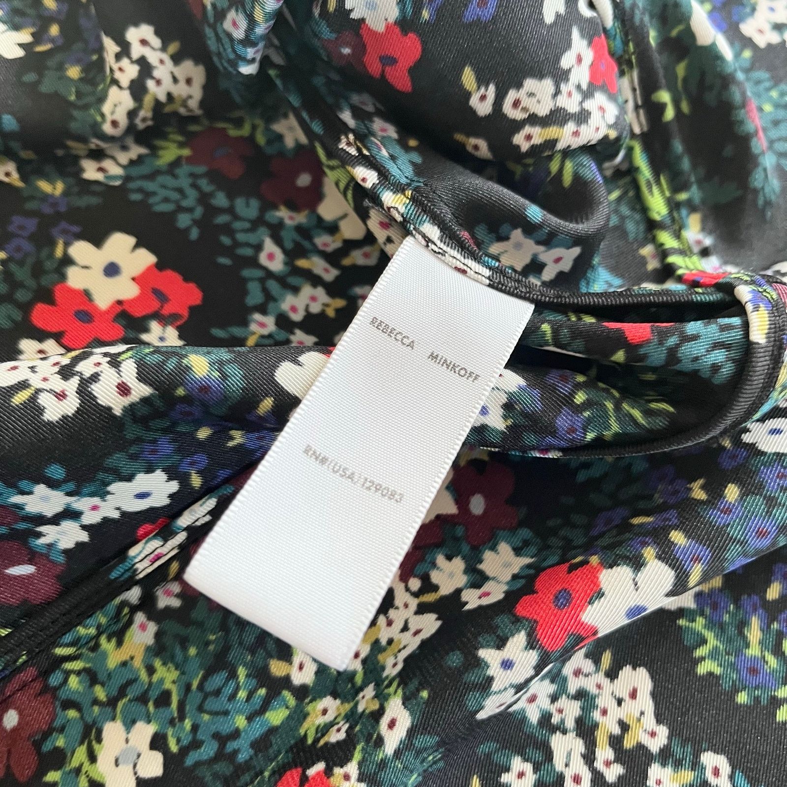 Rebecca Minkoff Rebecca Minkoff Zoe Black Floral Print Ruffled Wrap Skirt Size 36" / US 14 / IT 50 - 10 Thumbnail