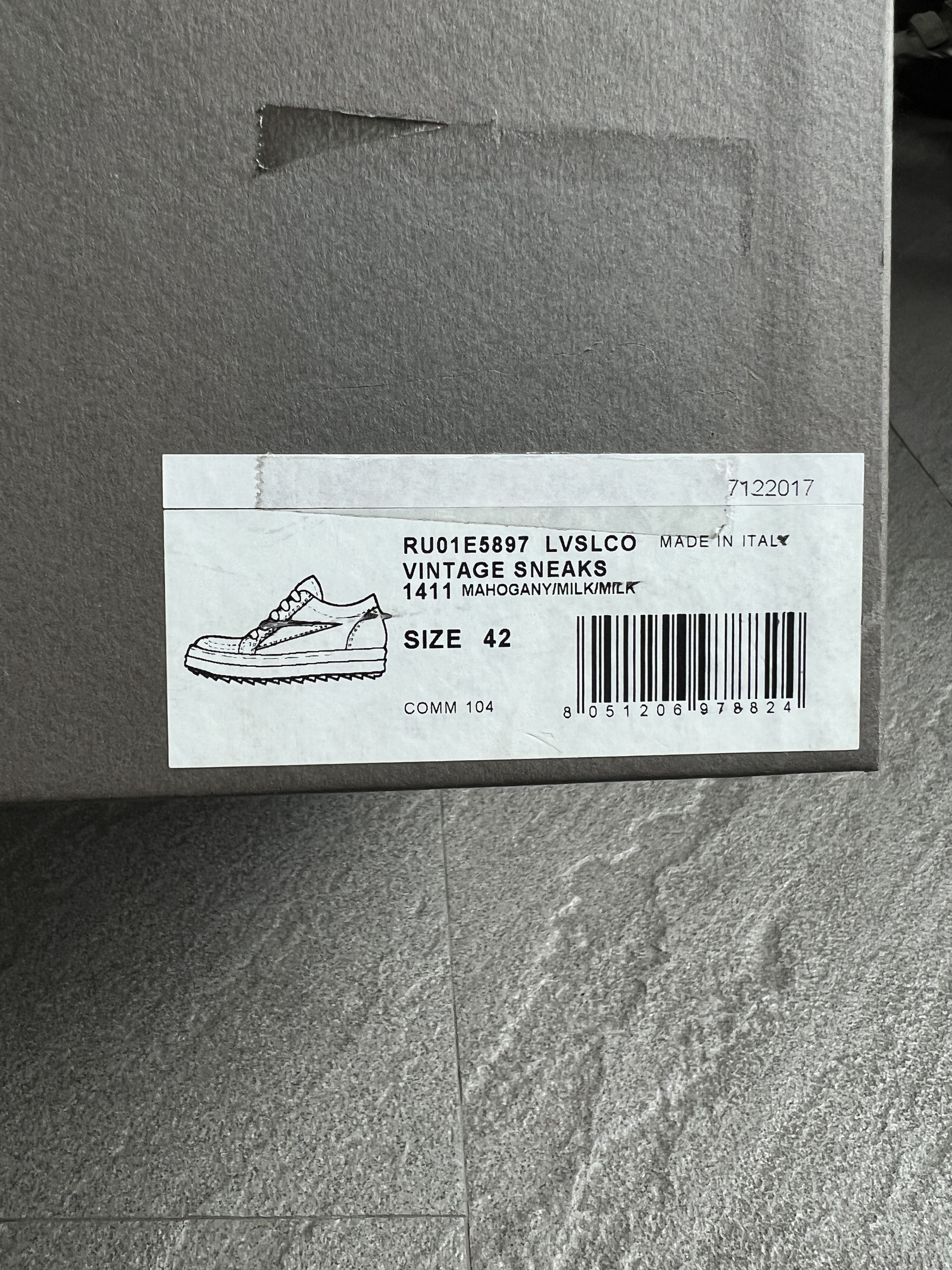 Rick Owens Rick Owens Vans Sneaks Mahogany Milk EU42 New Size US 9 / EU 42 - 13 Thumbnail