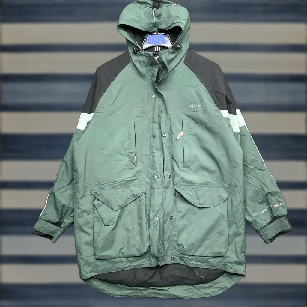 Onyx Arctic Shield Coat Parka Medium Green Hooded Insulated Nylon Polyester Outdoor Hunting Ski Mens