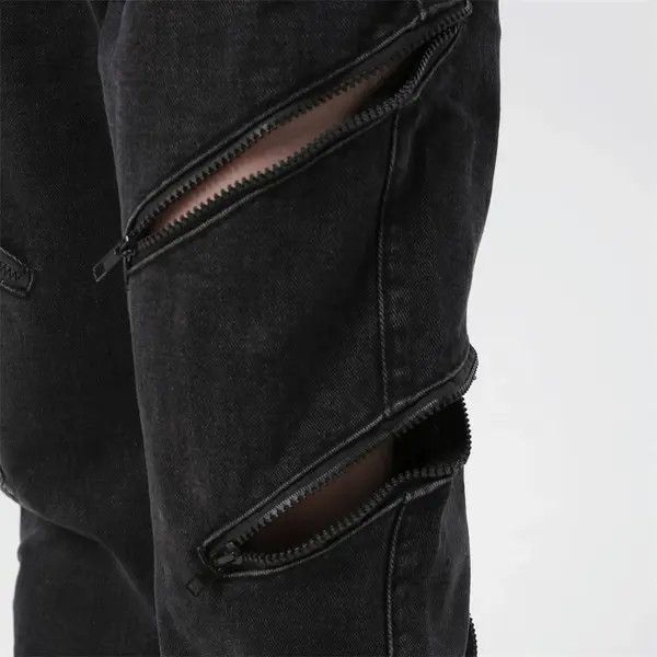VIBE punk flared cargo jeans Size US 34 / EU 50 - 5 Thumbnail