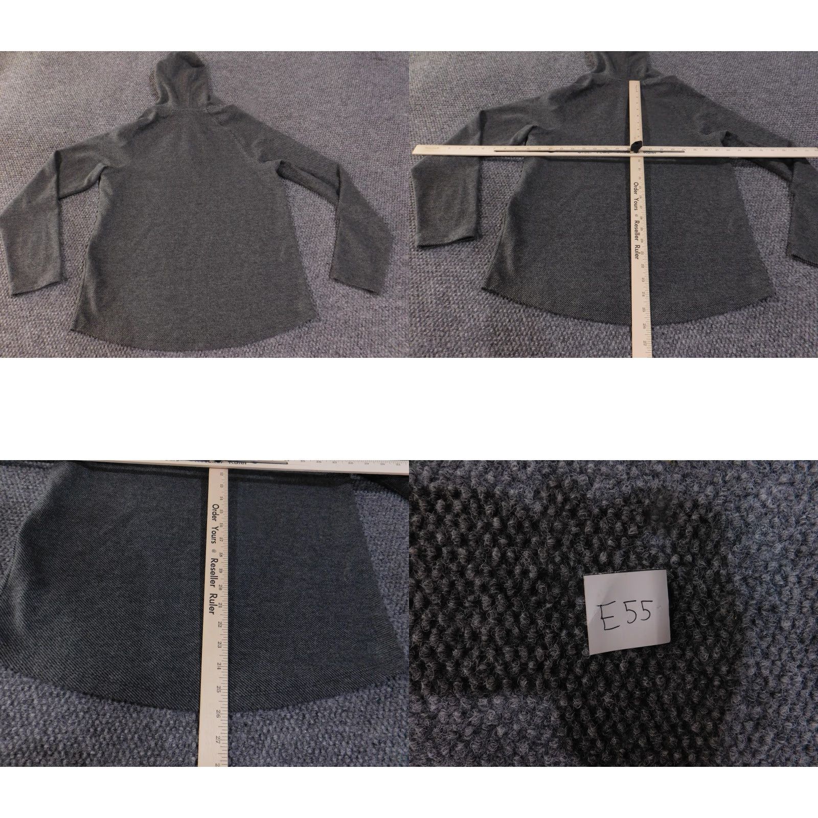 Vince Vince Hoodie Sweater Womens Small Modal Blend Pullover Lightweight Casual Soft T Gray Raglan Sleeve V-Neck Logo Size S / US 4 / IT 40 - 9 Thumbnail