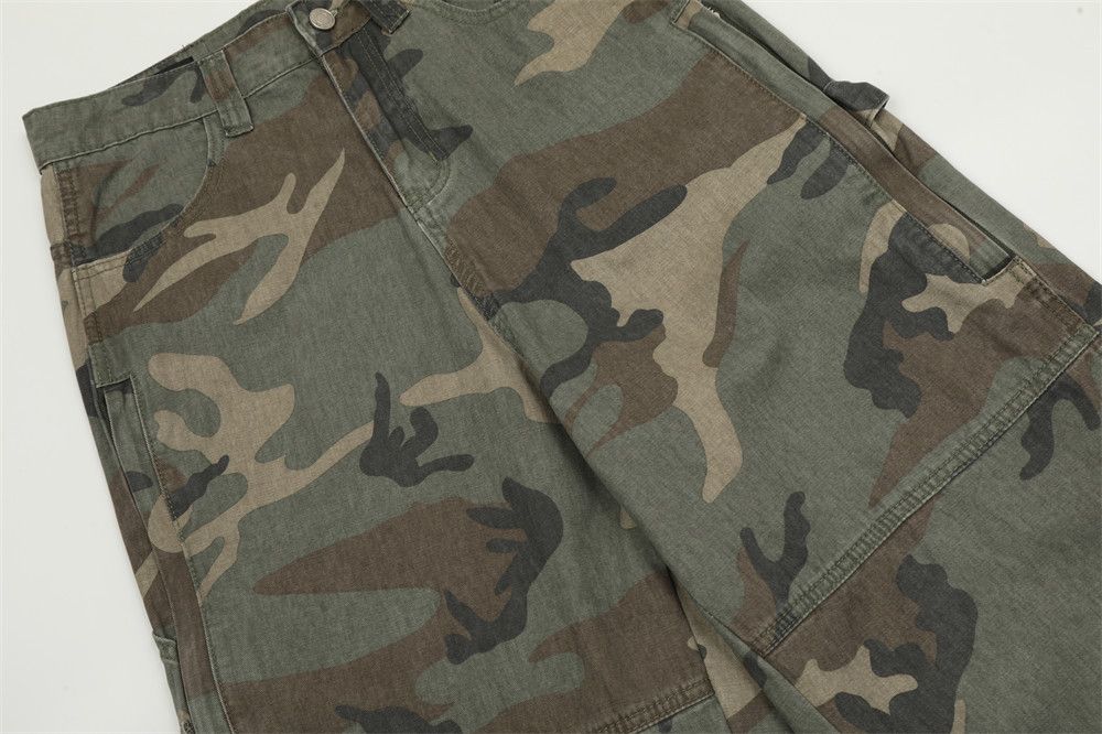 Japanese Brand × Jean Men's loose straight trendy camouflage cargo trousers y2k Size US 34 / EU 50 - 6 Thumbnail