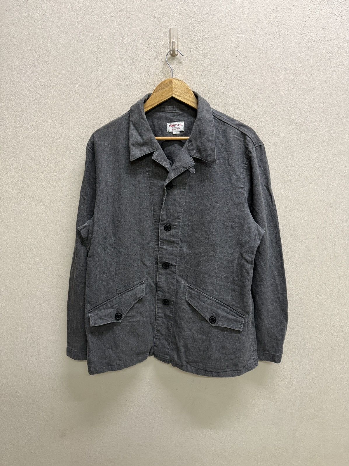Smith's American Smith’s American Chambray Faded Black Washed Worker Jacket Size US M / EU 48-50 / 2 - 18 Thumbnail