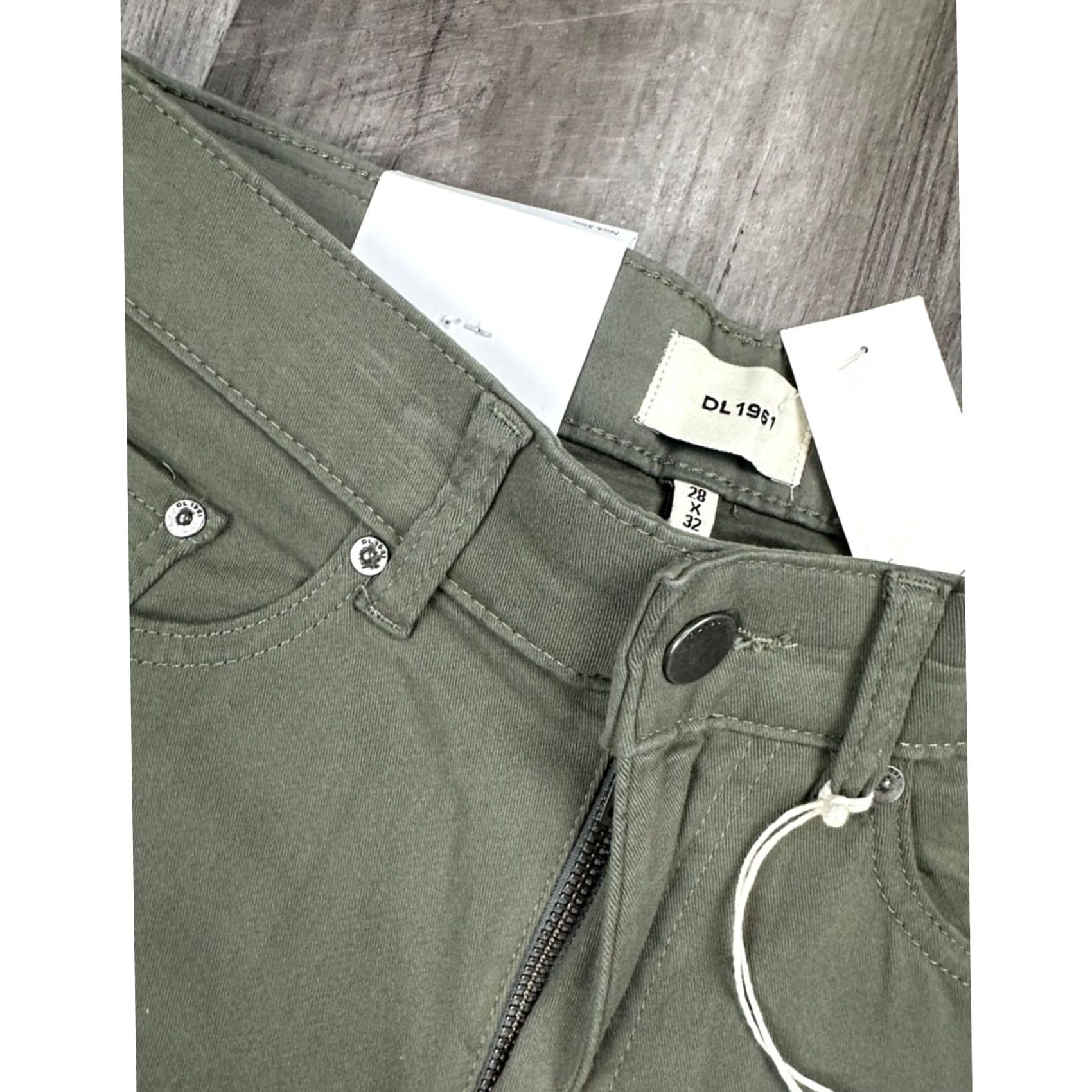 DL1961 DL1961 Nick Slim Fit Belfast Ultimate Twill Chino Jeans - 28x32 Green Men 28 Regular Straight NWT Size US 28 / EU 44 - 6 Thumbnail