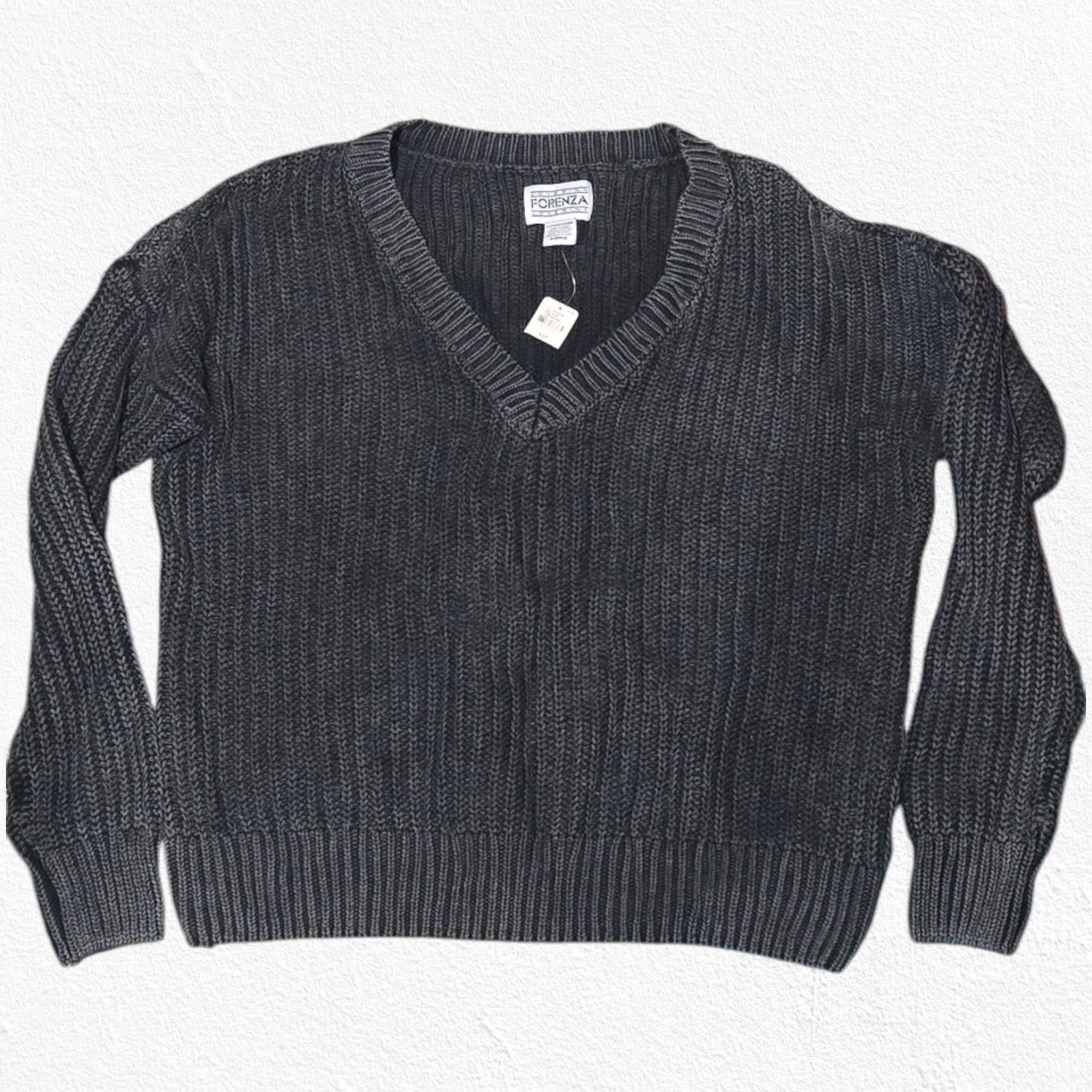 Victoria's Secret Gray V Neck Oversized Chunky Knit Sweater Size Small Size S / US 4 / IT 40 - 6 Thumbnail