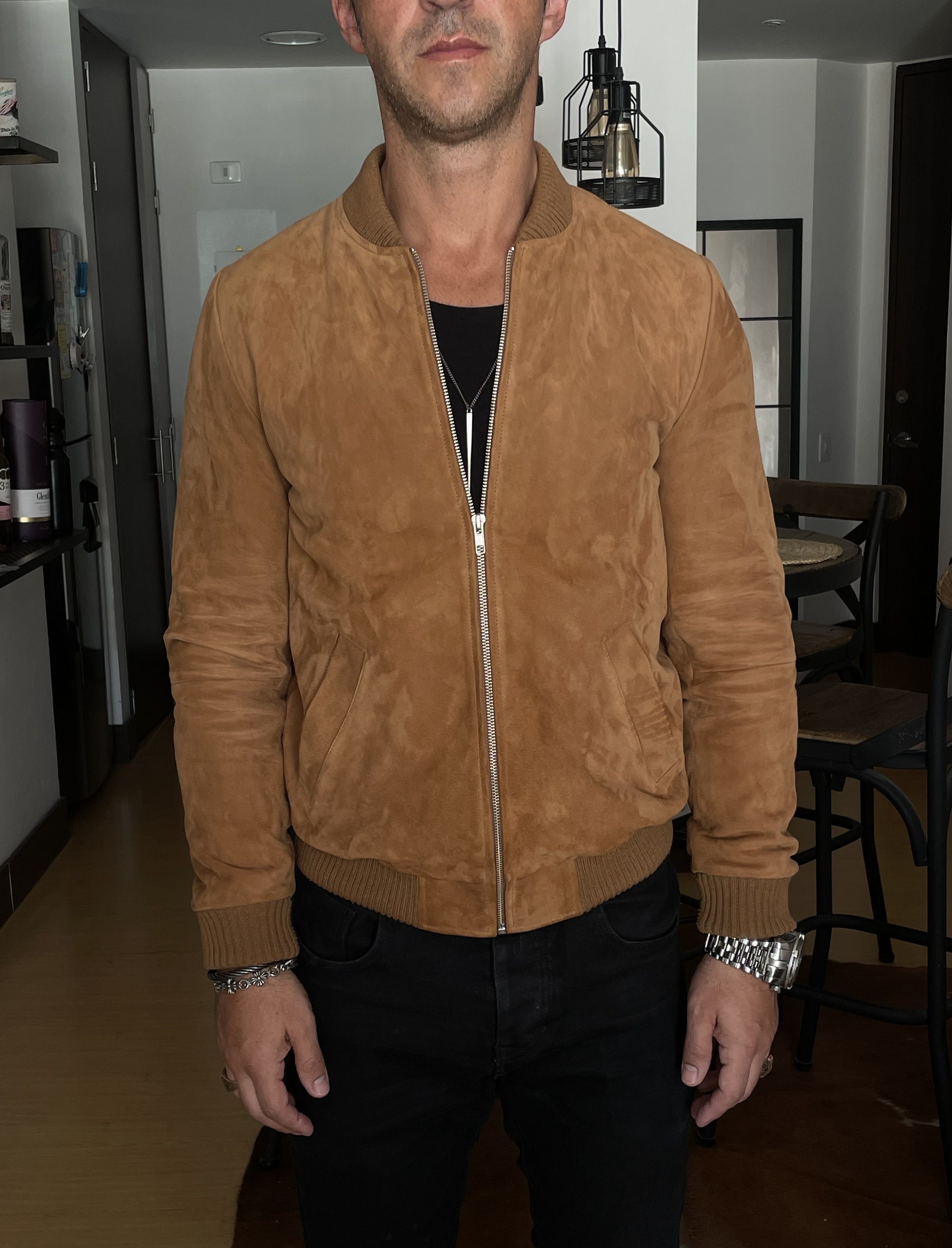 Sandro JOHN VARVATOS Jacket Leather Suede Bomber SANDRO Size US S / EU 44-46 / 1 - 2 Thumbnail