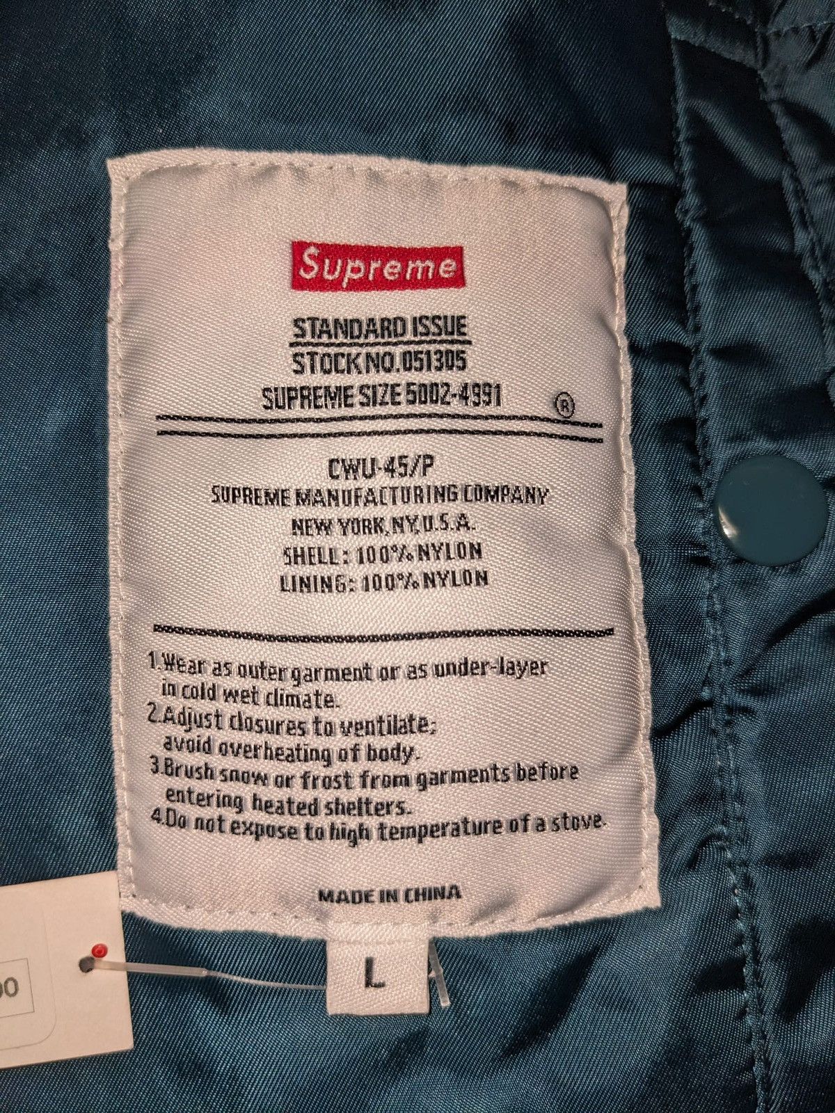 Supreme FW15 SUPREME FUR COLLAR TANKER JACKET DARK NAVY L Size US L / EU 52-54 / 3 - 8 Thumbnail