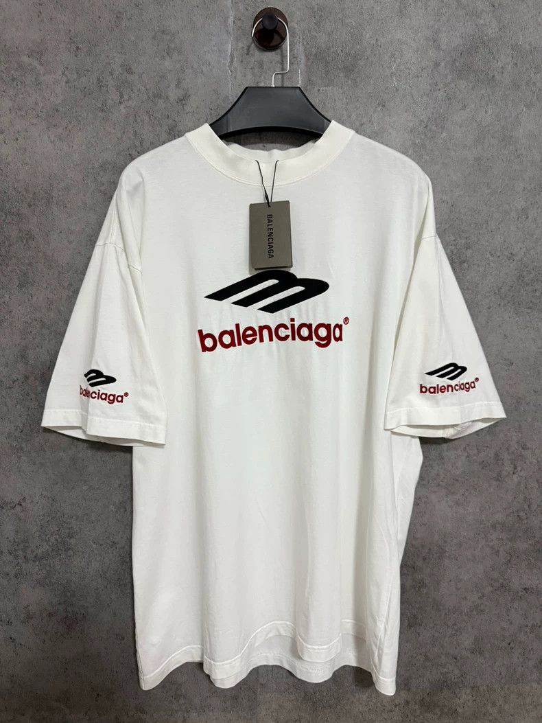 Balenciaga 3B Sports Icon Logo Embroidered Crewneck Short