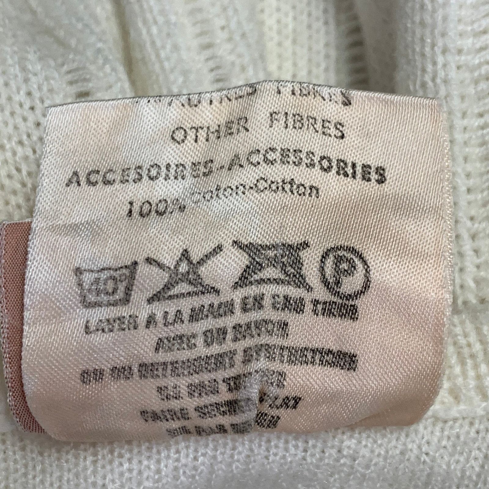 Courreges 0 Cream Grey Acrylic Blend Textured Long Sleeve Pullover Size XS / US 0-2 / IT 36-38 - 8 Thumbnail