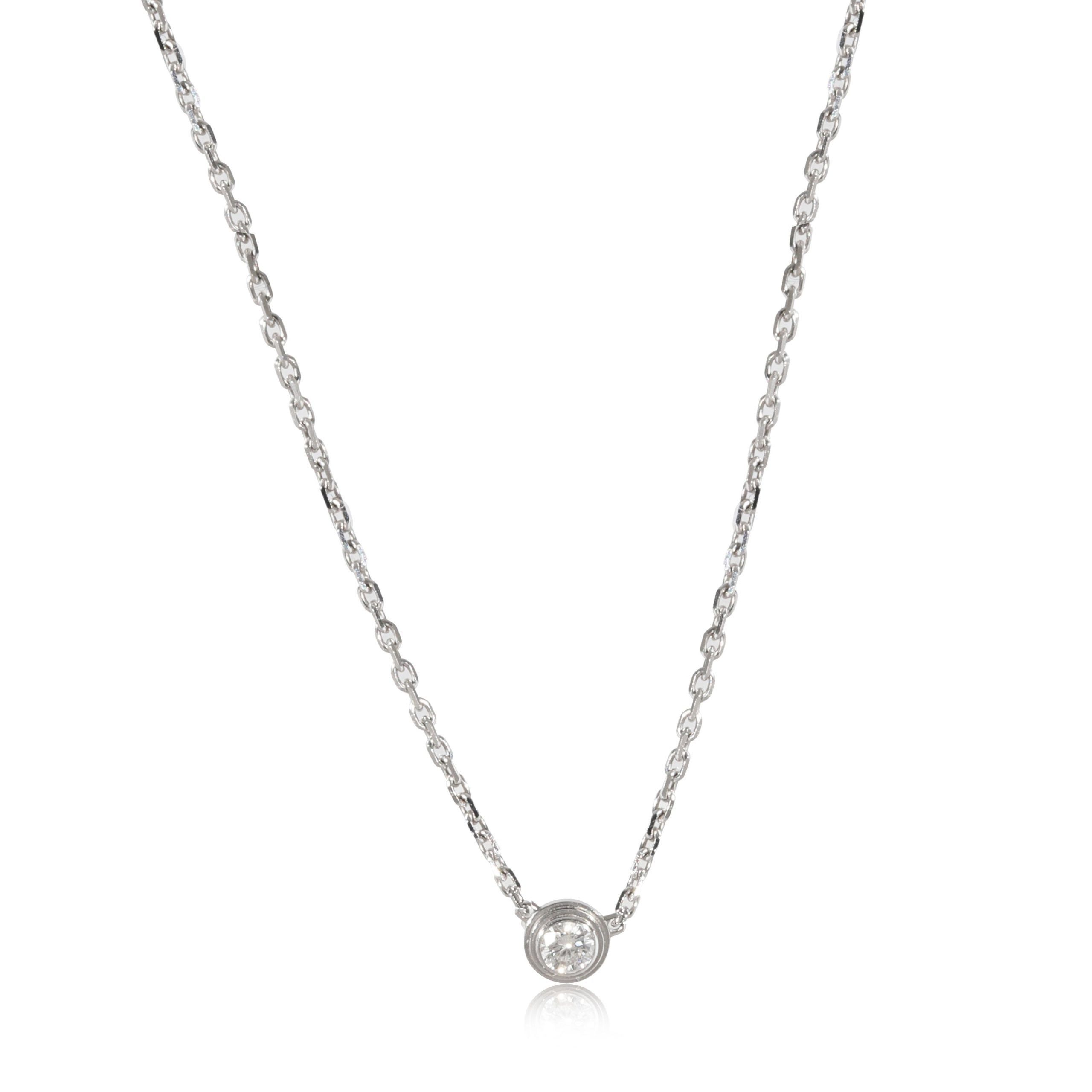 image of Cartier D'amour Diamond Necklace In 18Kt White Gold 0.04 Ctw, Women's
