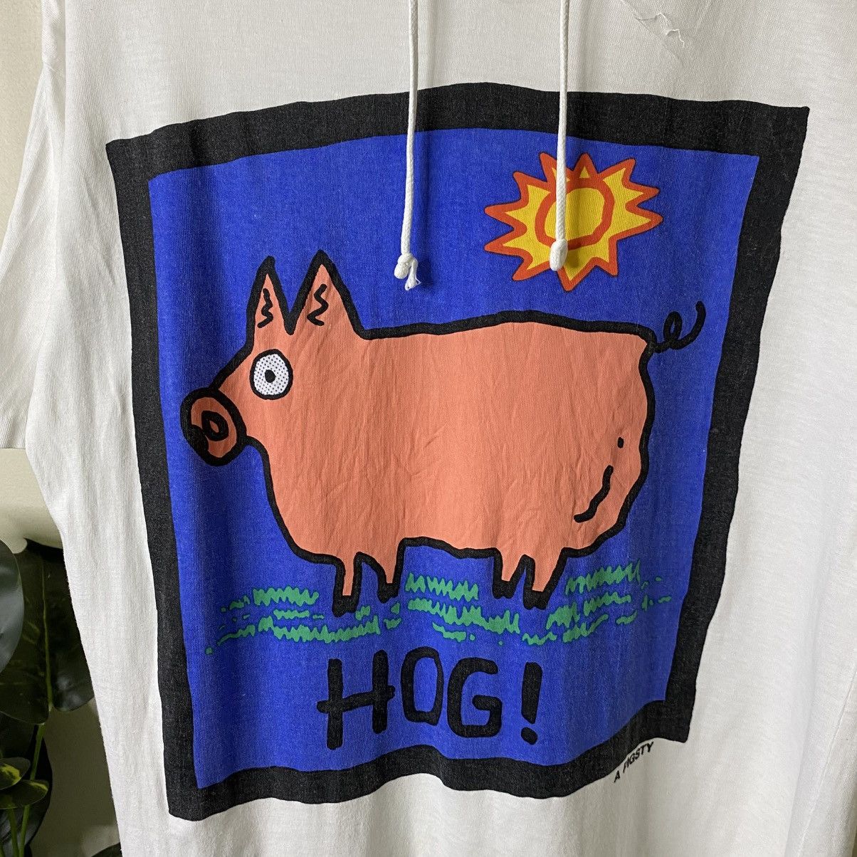 Vintage 1990s Hog Art Hooded T Shirt Single Stitch Size US L / EU 52-54 / 3 - 2 Thumbnail